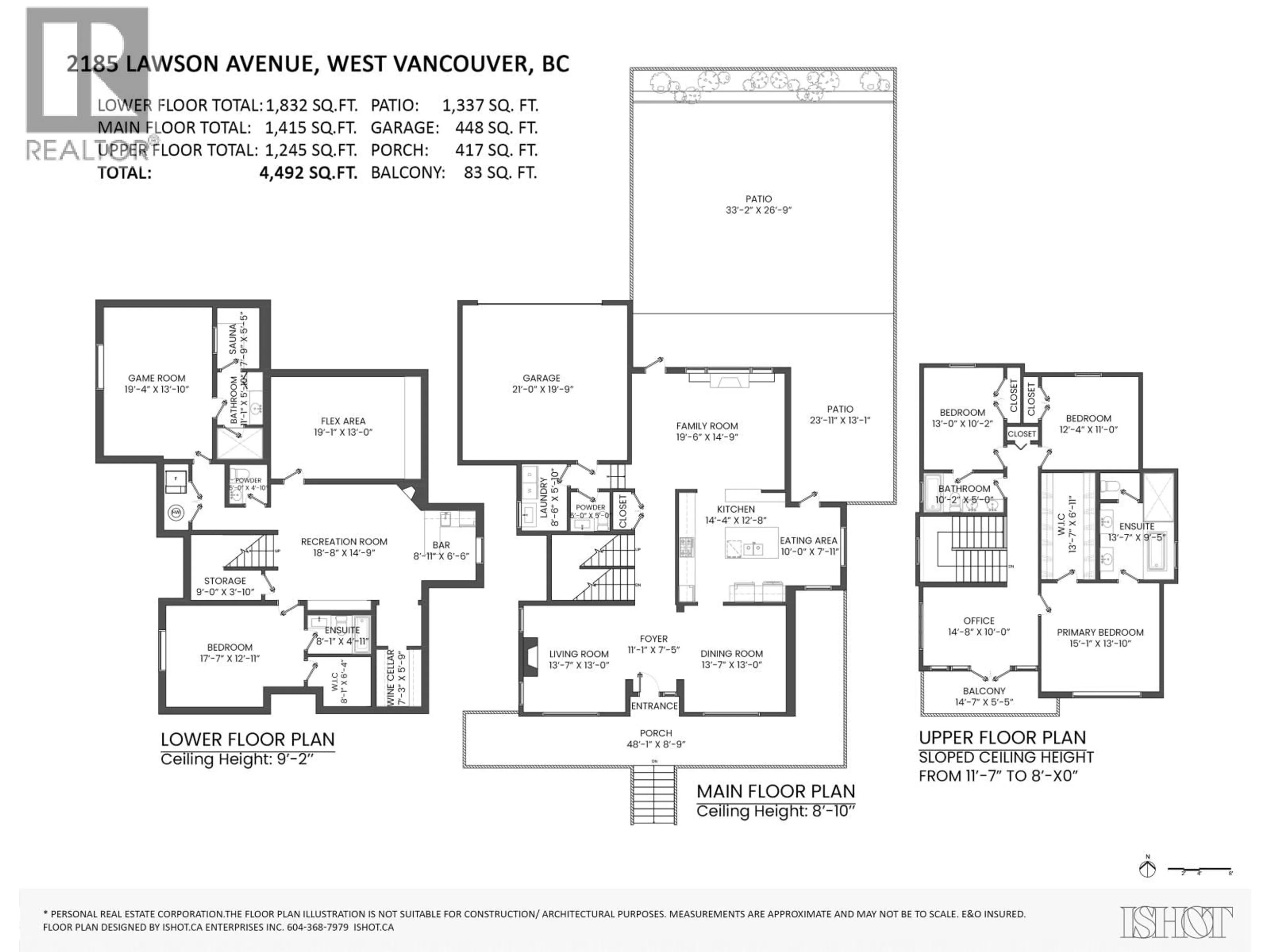 Floor plan for 2185 LAWSON AVENUE, West Vancouver British Columbia V7V2E1
