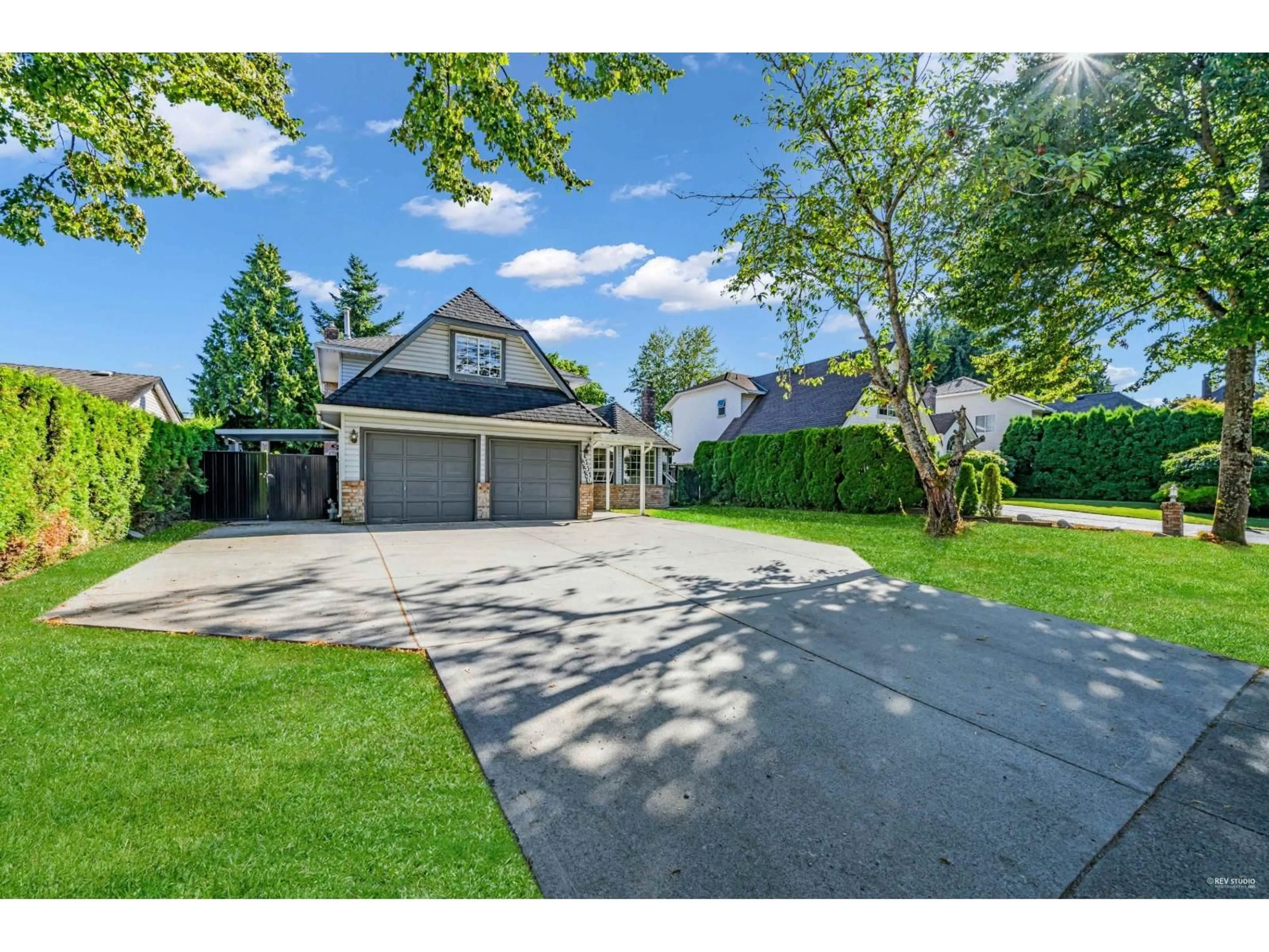 A pic from outside/outdoor area/front of a property/back of a property/a pic from drone, street for 13330 59B, Surrey British Columbia V3X2N6