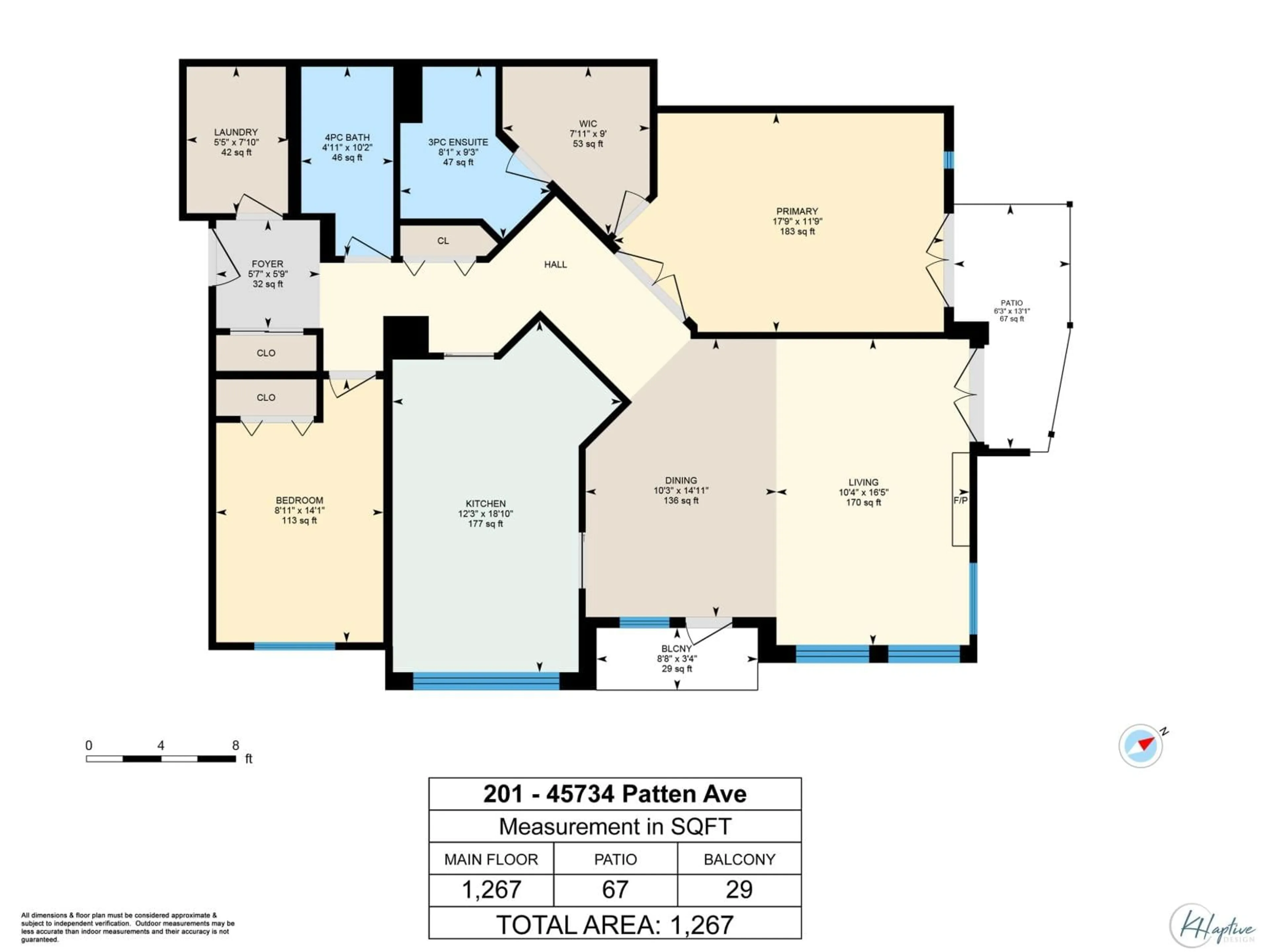 Floor plan for 201 - 45734 PATTEN AVENUE, Chilliwack British Columbia V2P1S1