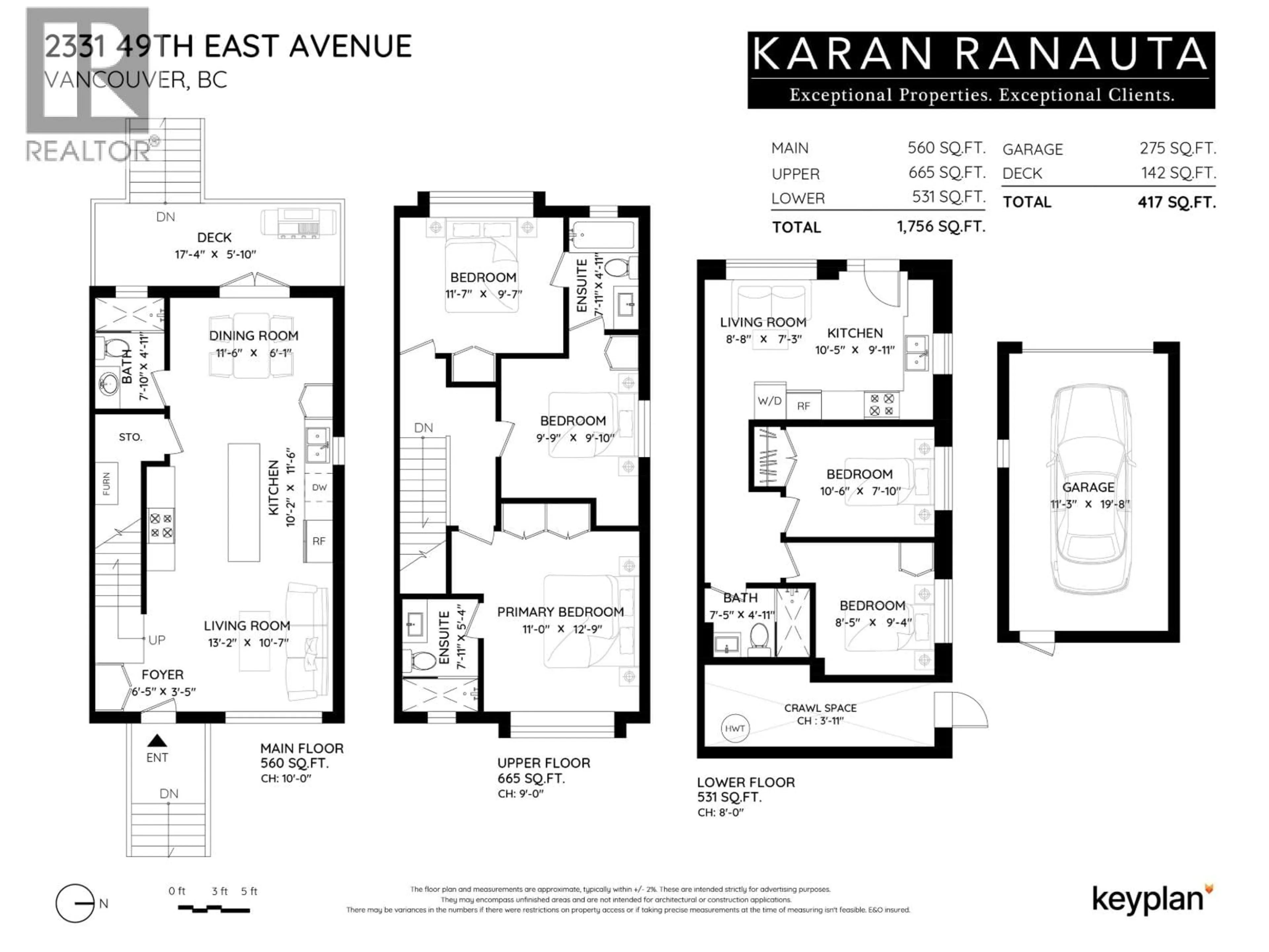 Floor plan for 2331 49TH AVENUE, Vancouver British Columbia V5S1J3
