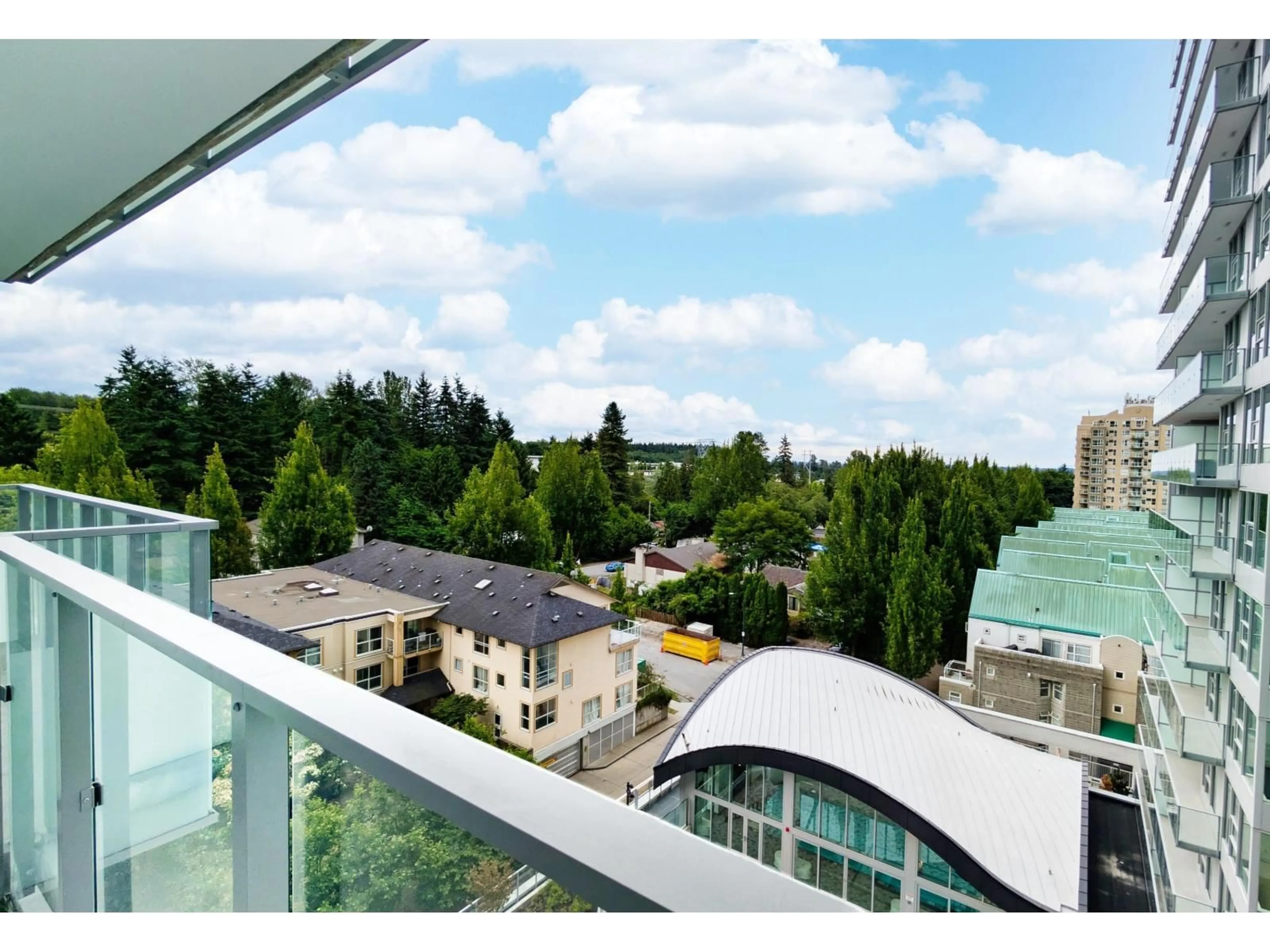 Balcony in the apartment, city buildings view from balcony for 706 - 13778 100TH, Surrey British Columbia V3T0V3