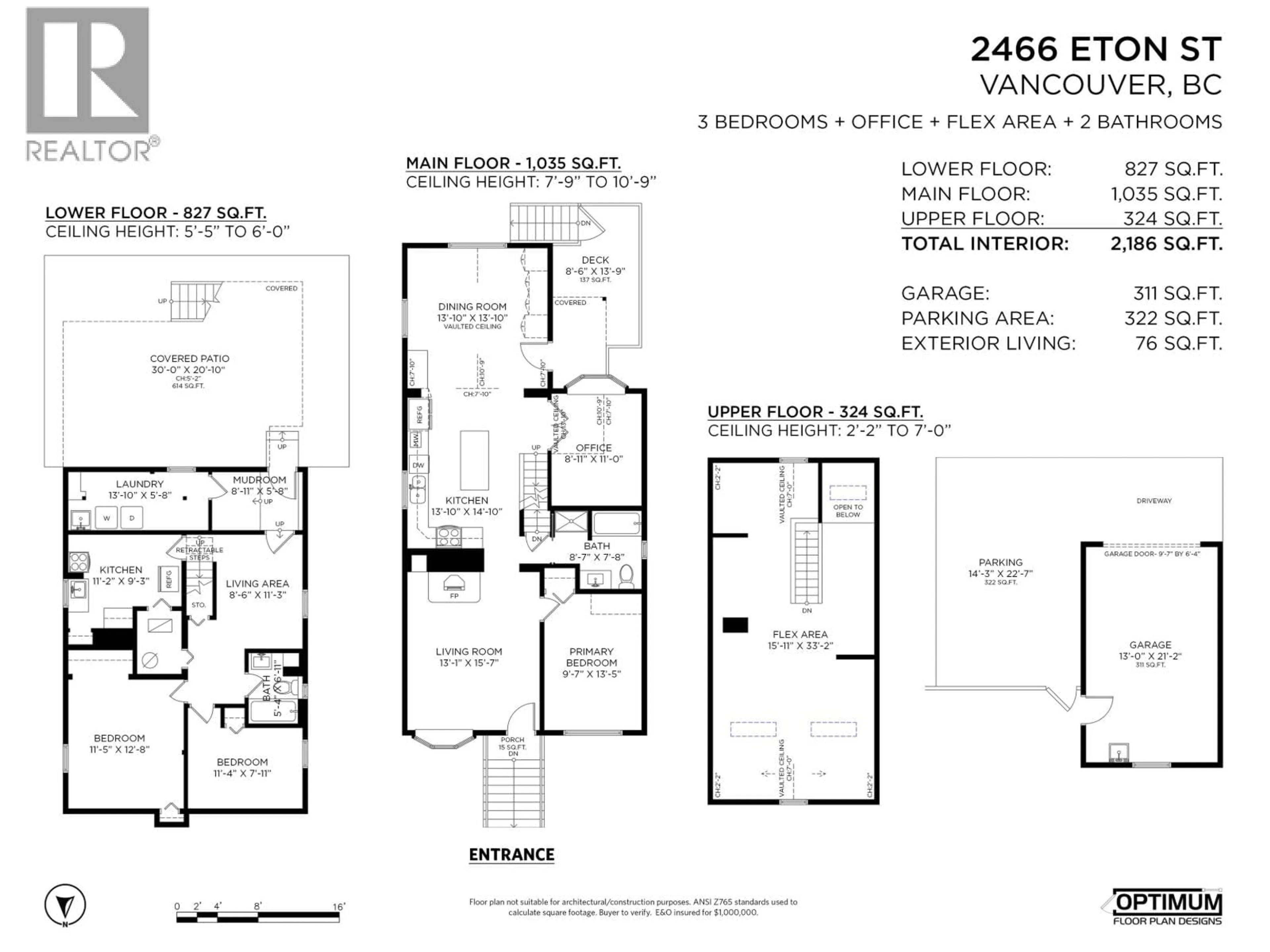 Floor plan for 2466 ETON STREET, Vancouver British Columbia V5K1J5