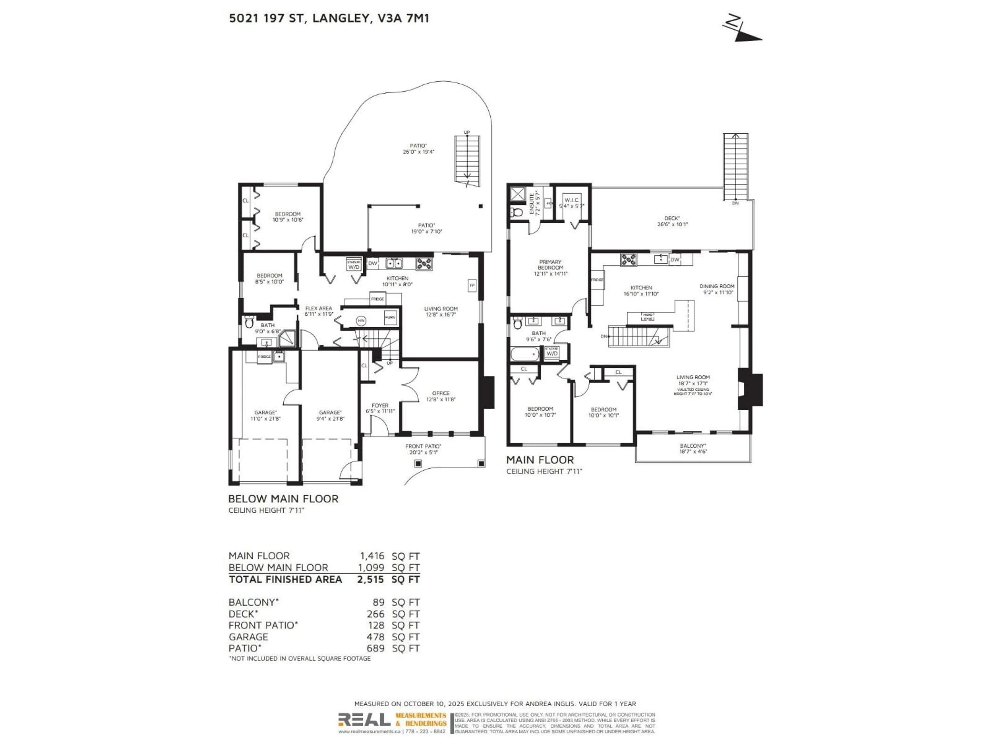 Floor plan for 5021 197, Langley British Columbia V3A7M1