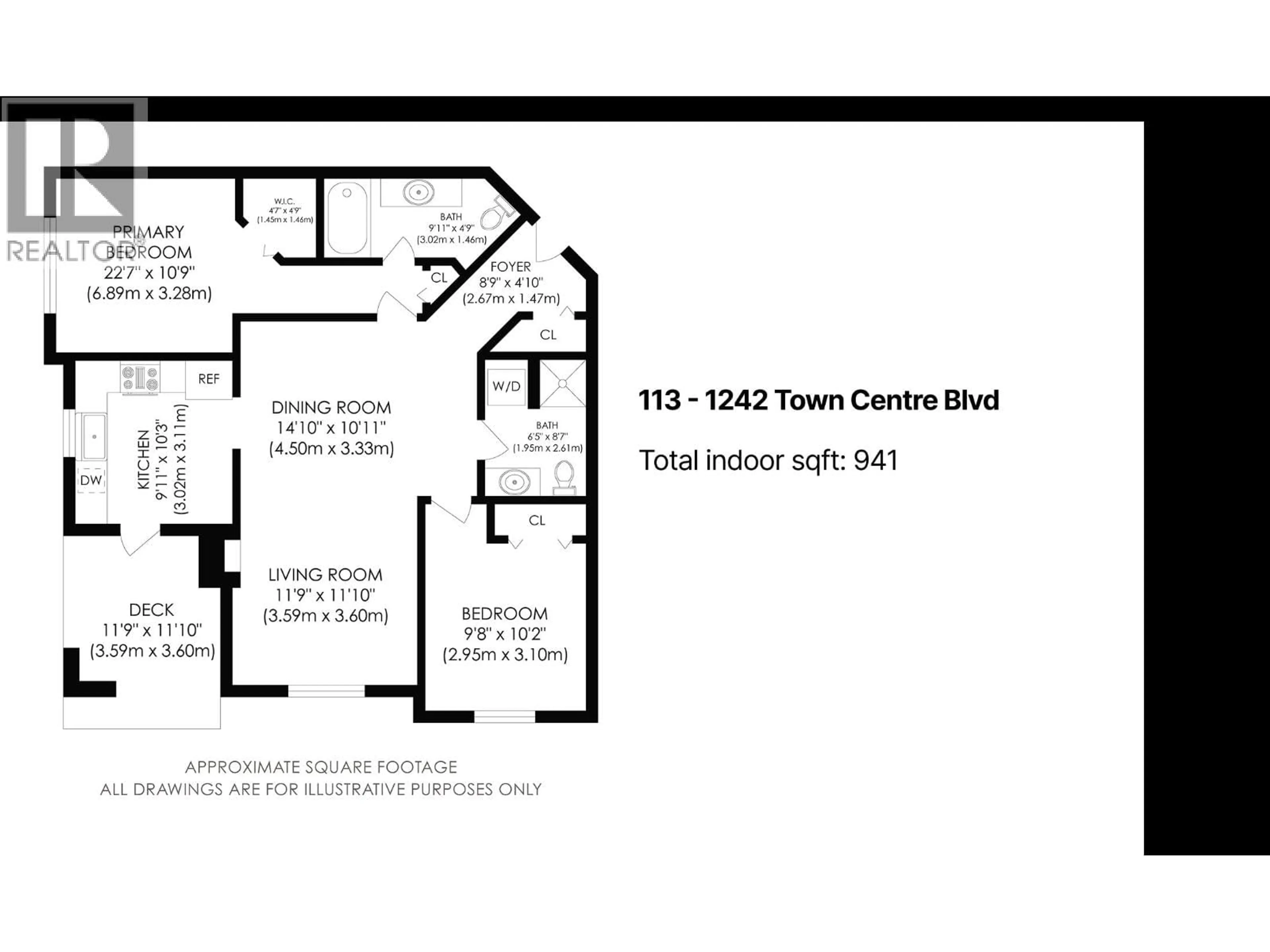 Floor plan for 113 - 1242 TOWN CENTRE BOULEVARD, Coquitlam British Columbia V3B7R6