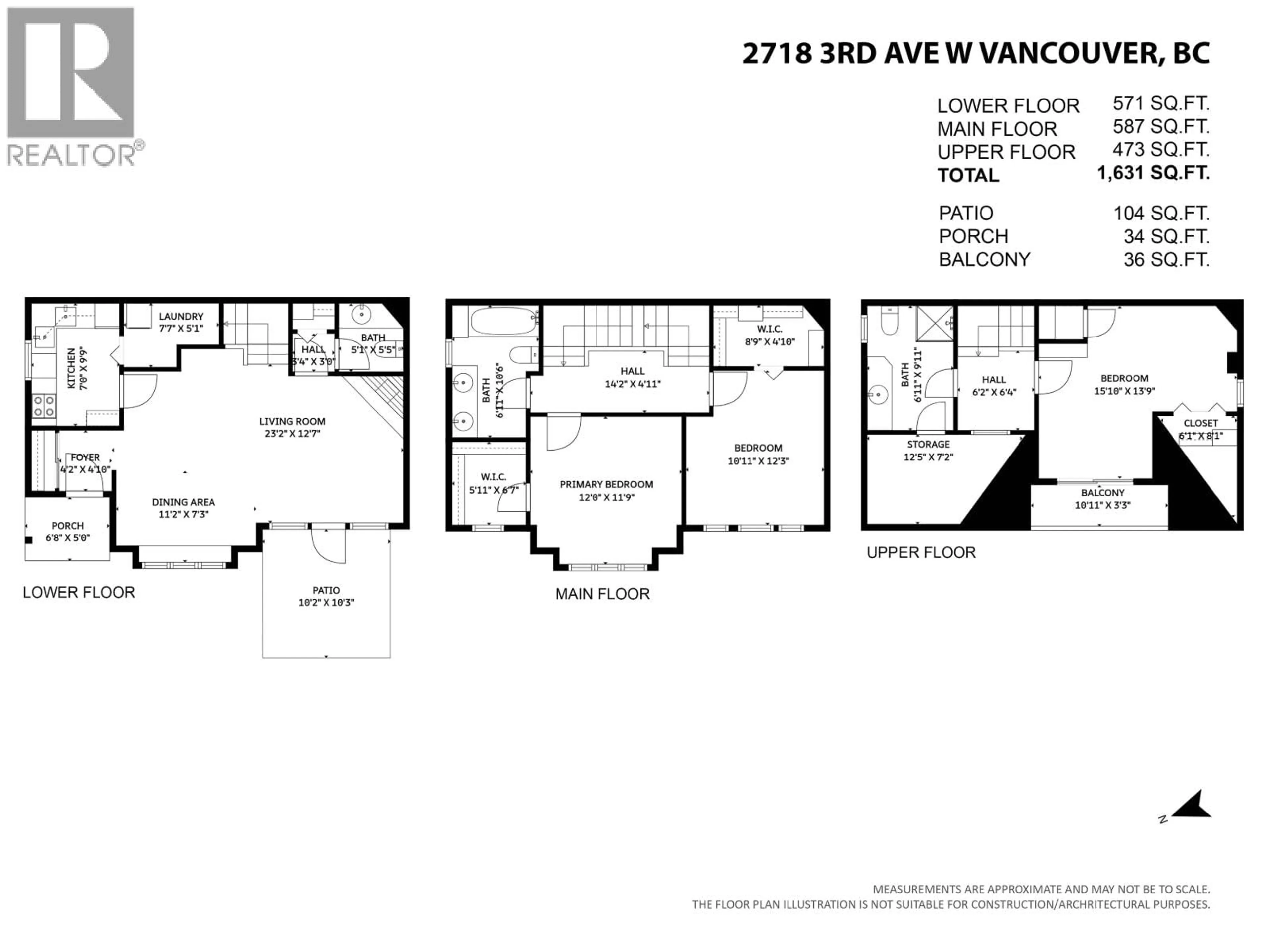 Floor plan for 2718 3RD AVENUE, Vancouver British Columbia V6K1M5