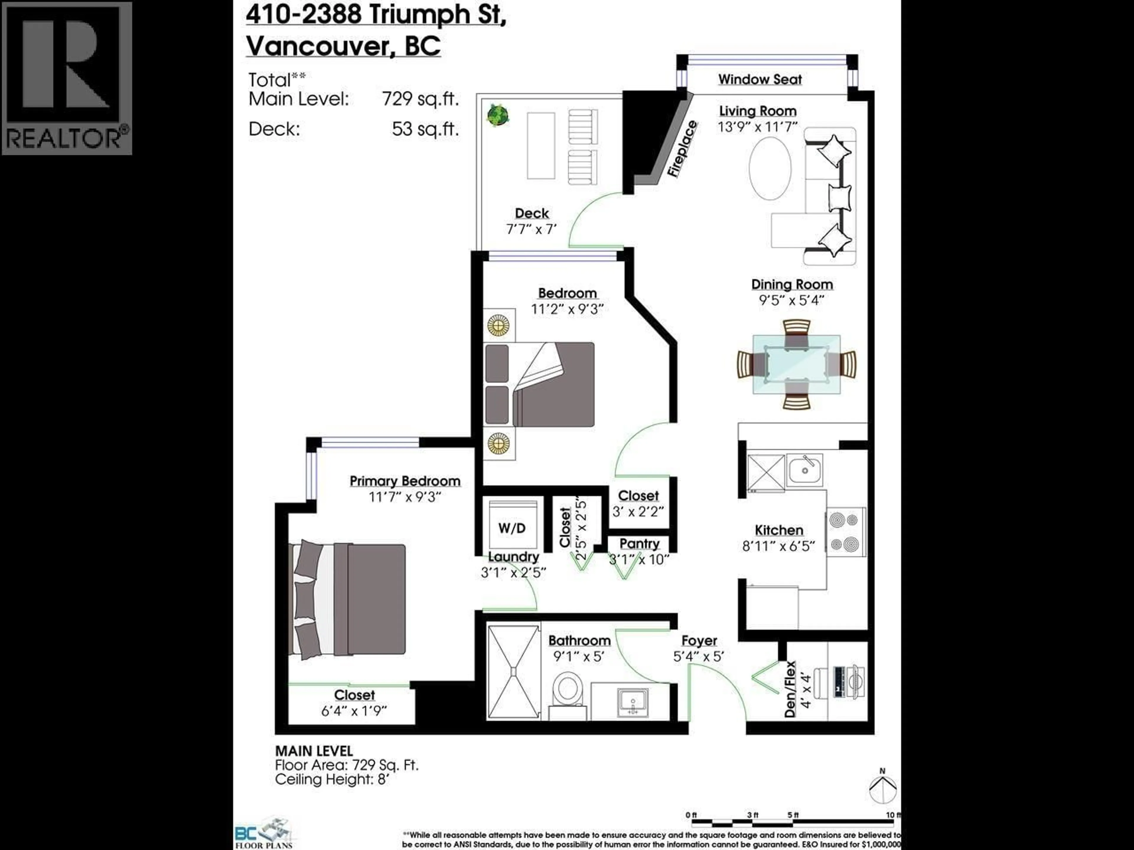 Floor plan for 410 - 2388 TRIUMPH STREET, Vancouver British Columbia V5L1L5