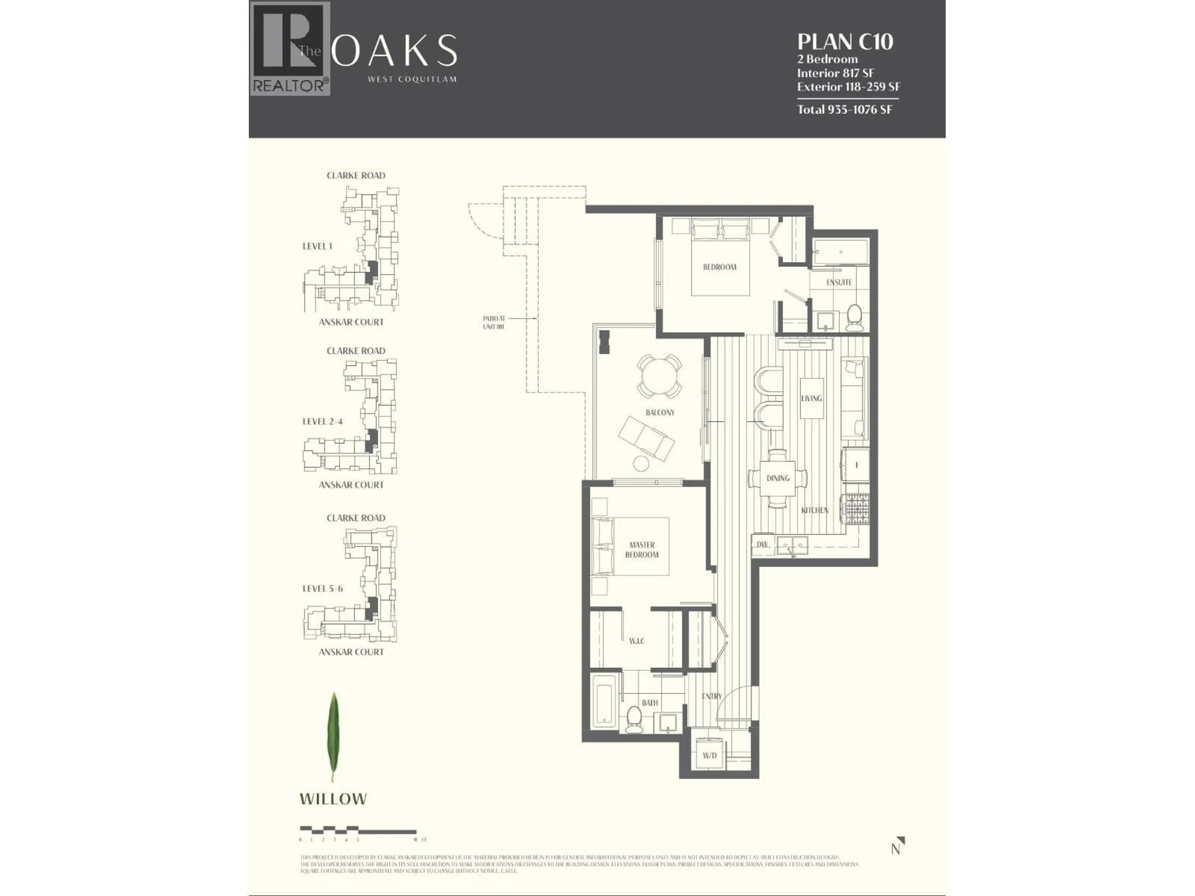 Floor plan for 601 - 741 ANSKAR COURT, Coquitlam British Columbia V3J0N3