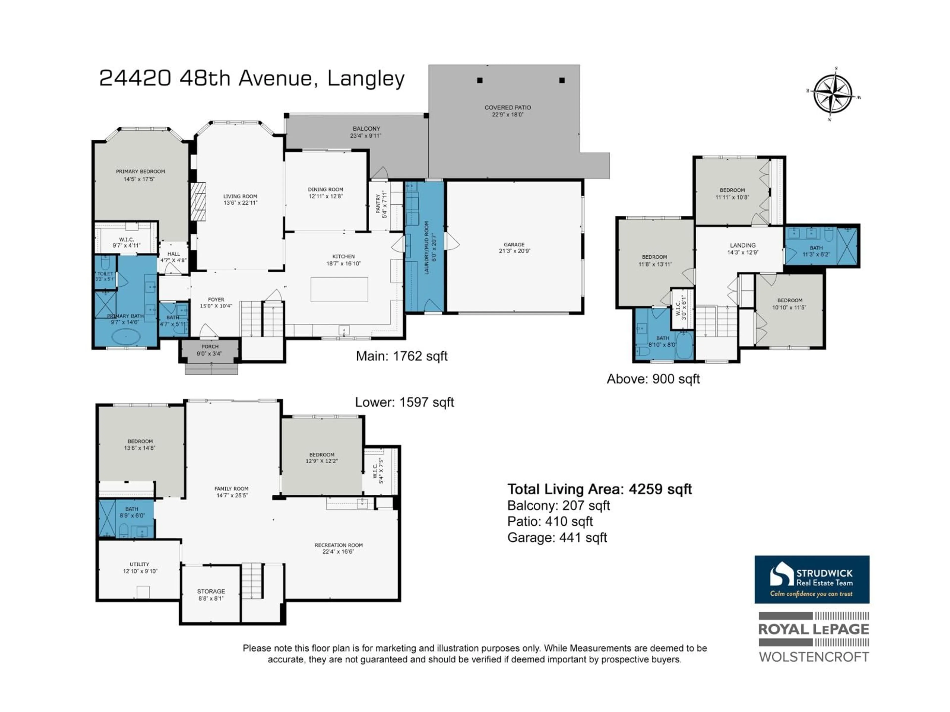Floor plan for 24420 48, Langley British Columbia V2Z2M4