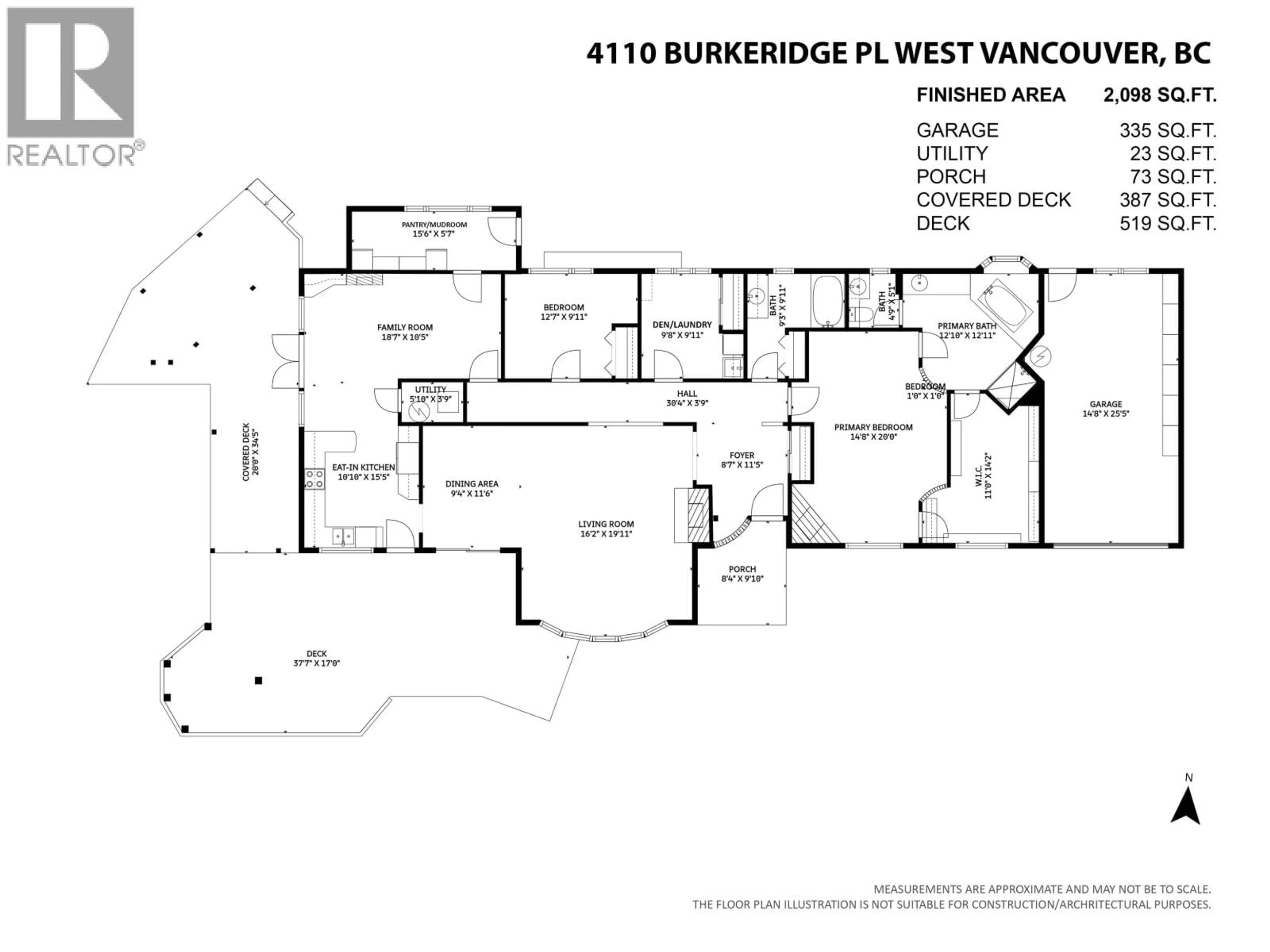 Floor plan for 4110 BURKERIDGE PLACE, West Vancouver British Columbia V7V3M9