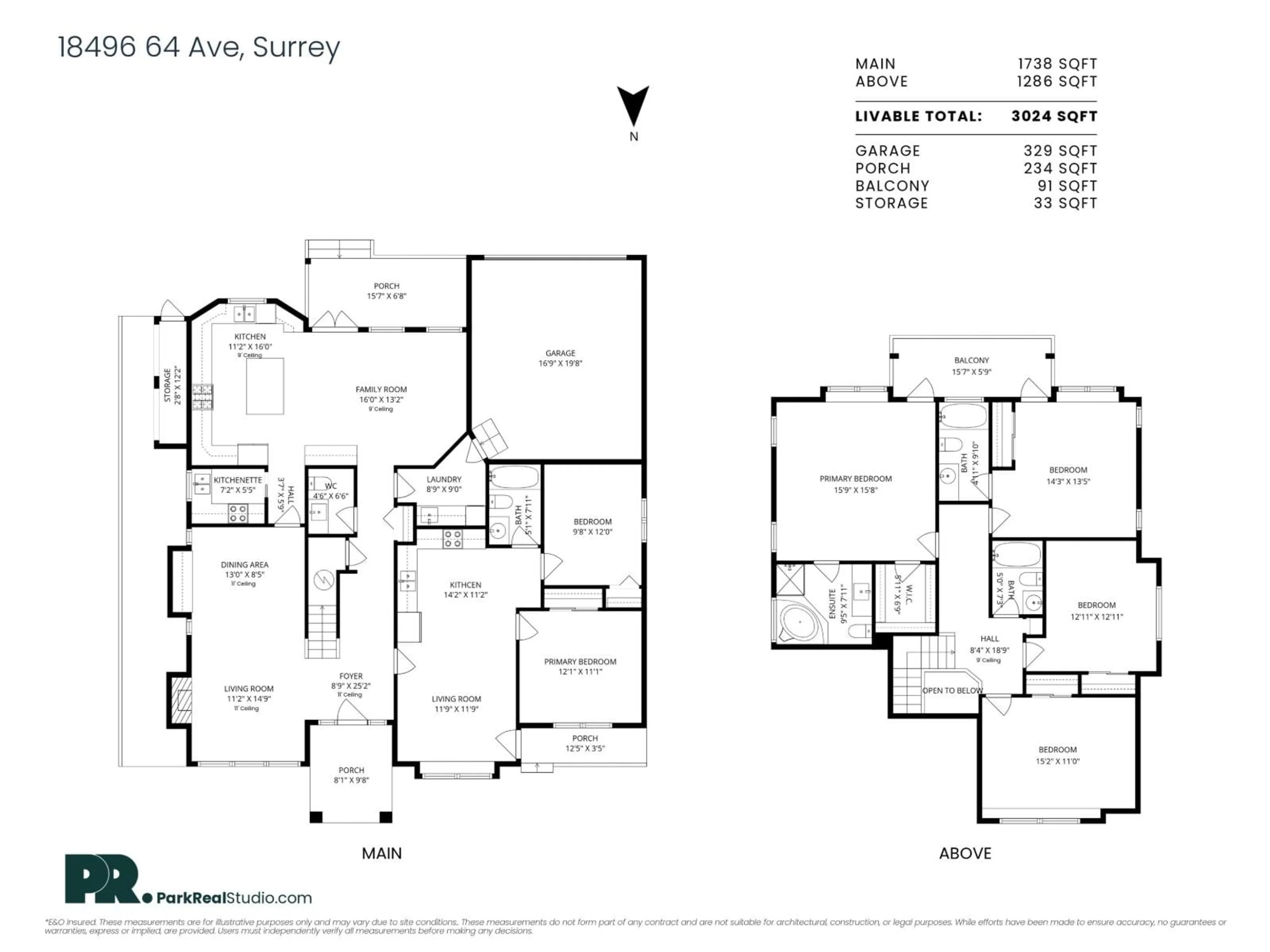 Floor plan for 18496 64, Surrey British Columbia V3S8J6
