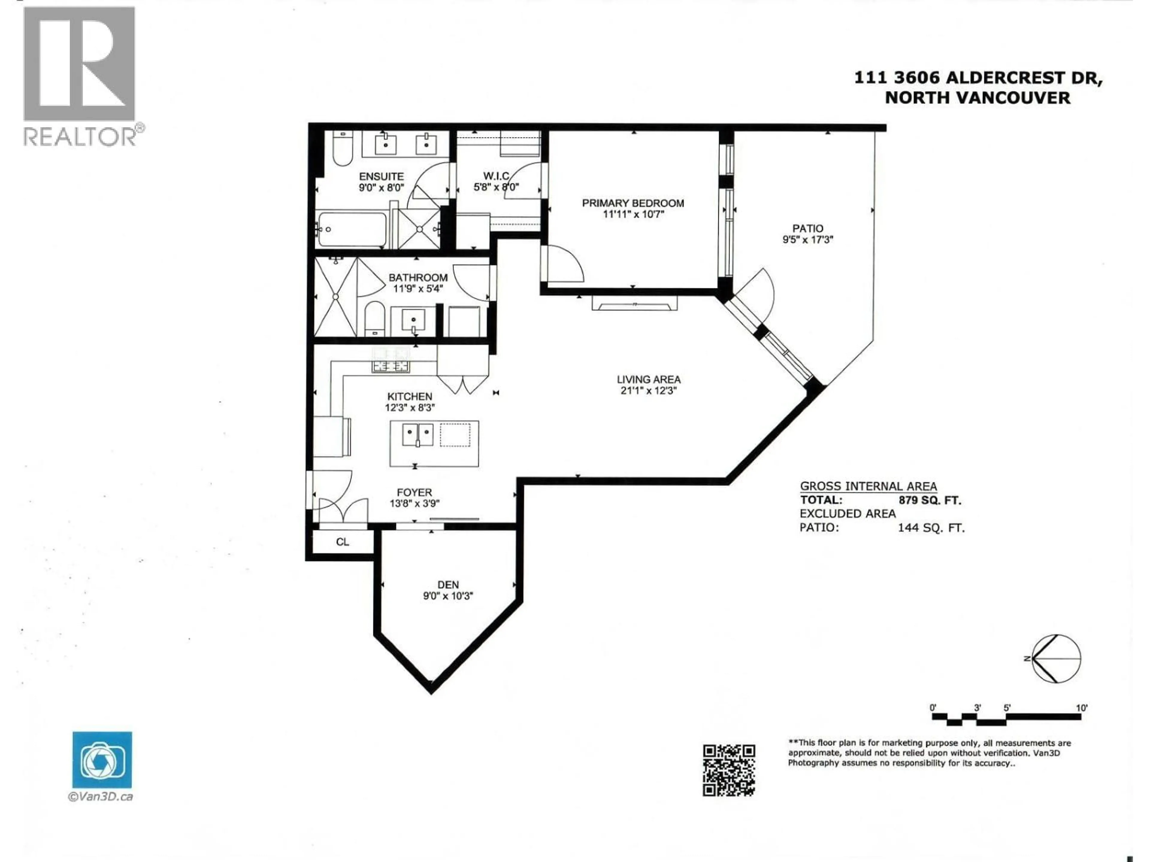 Floor plan for 111 - 3606 ALDERCREST DRIVE, North Vancouver British Columbia V7Y0A3