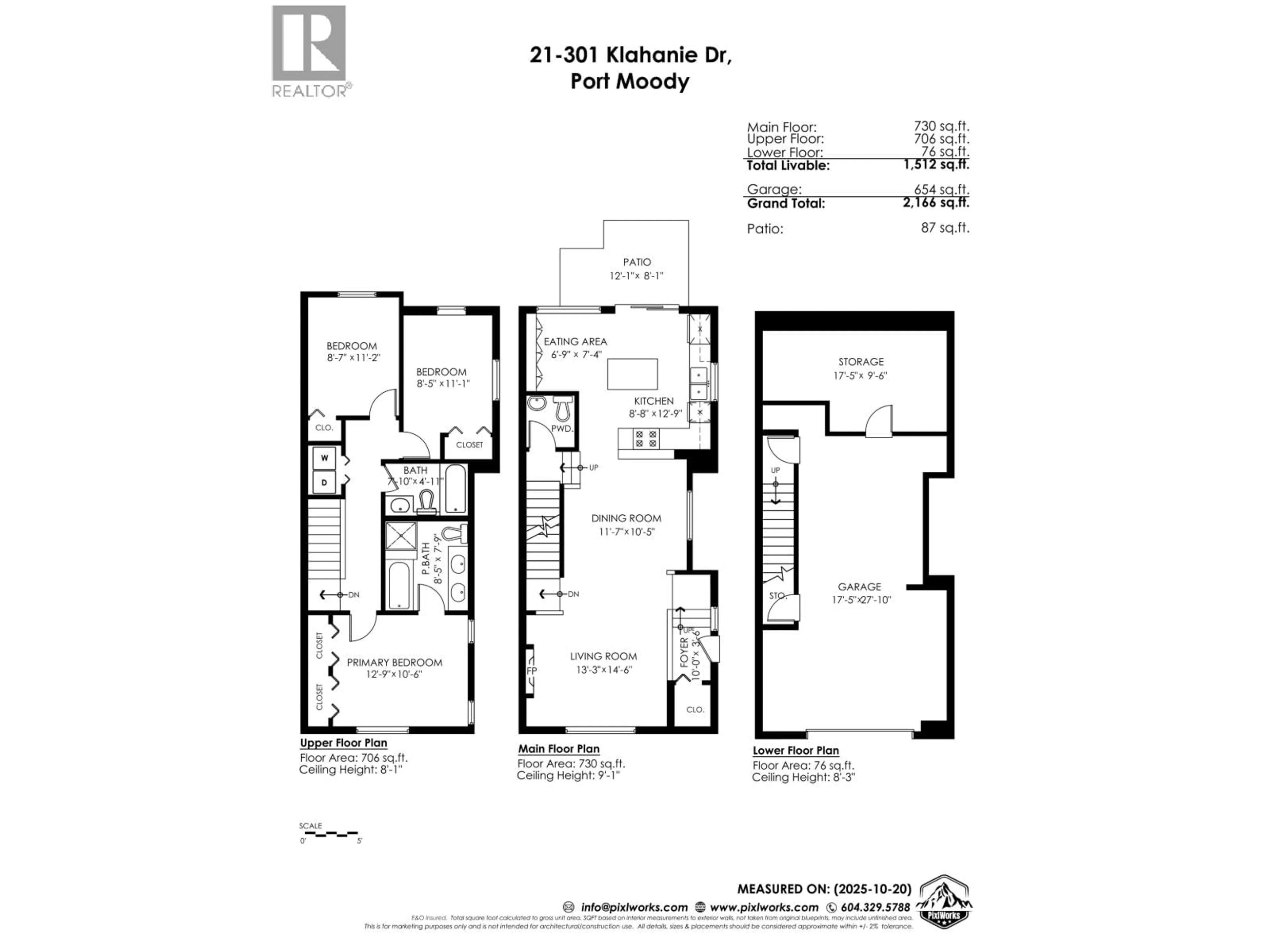 Floor plan for 21 - 301 KLAHANIE DRIVE, Port Moody British Columbia V3H0C2
