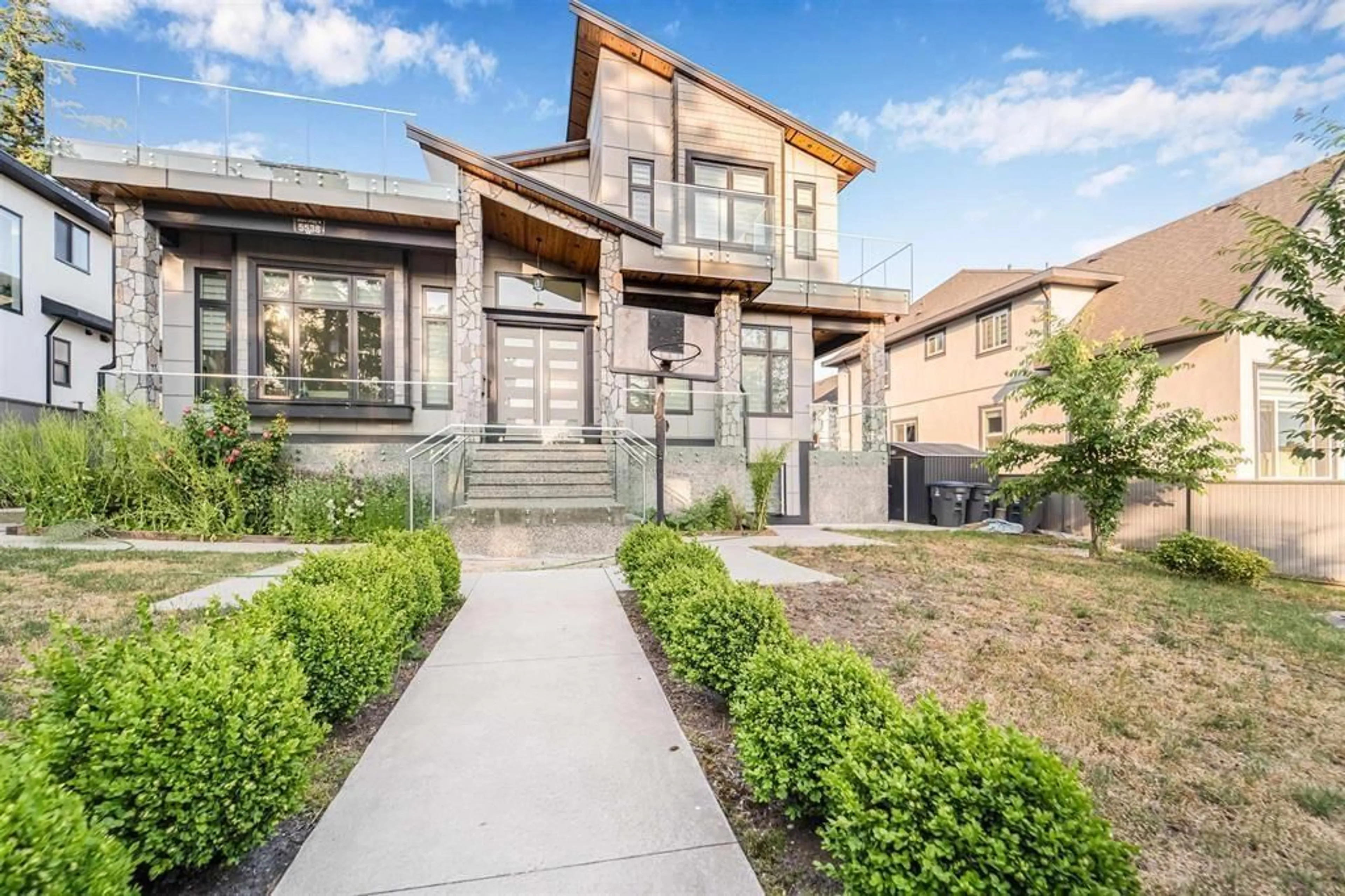 Home with brick exterior material, street for 5538 184, Surrey British Columbia V3S1E1