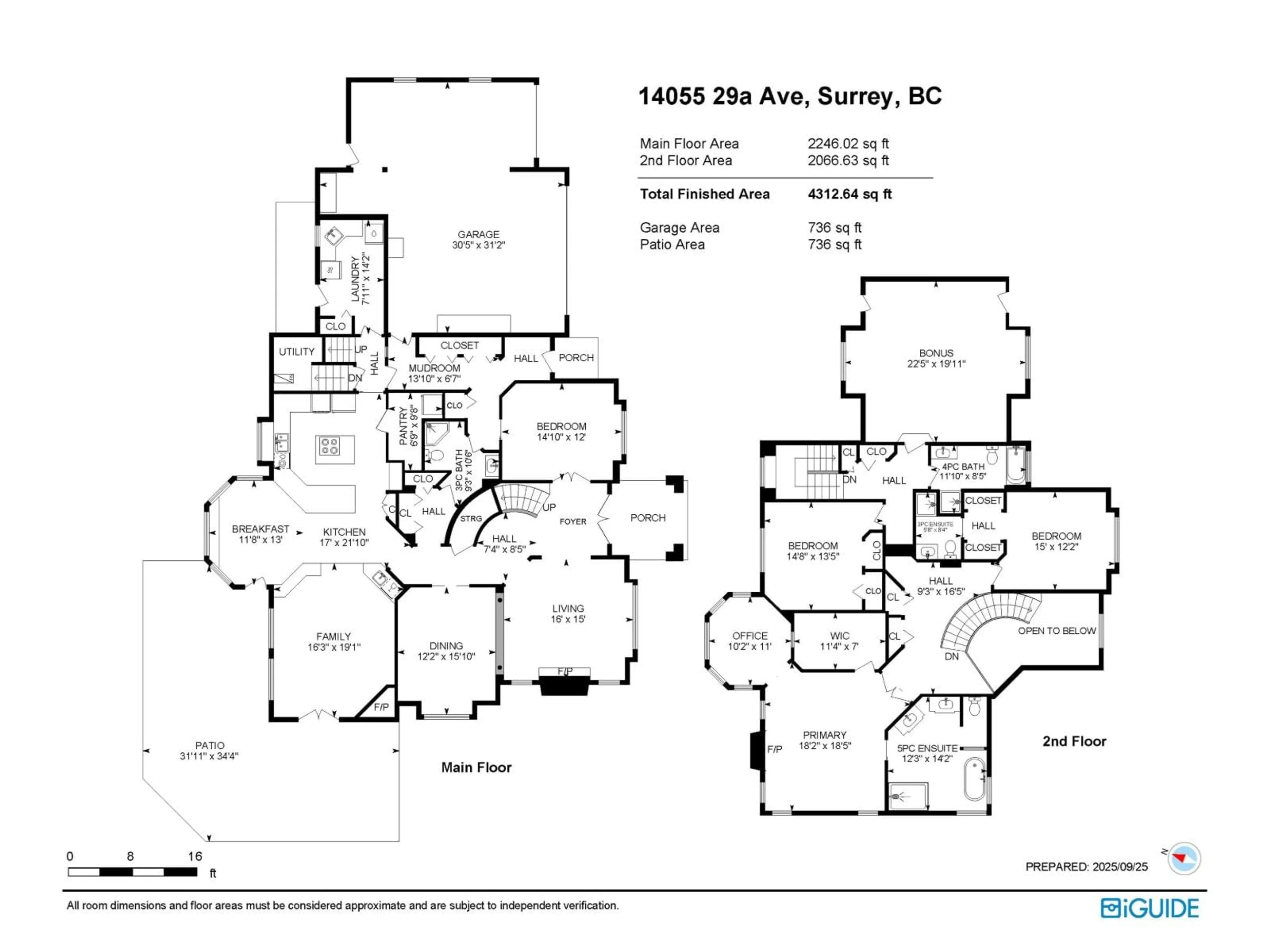 Floor plan for 14055 29A, Surrey British Columbia V4P2J8