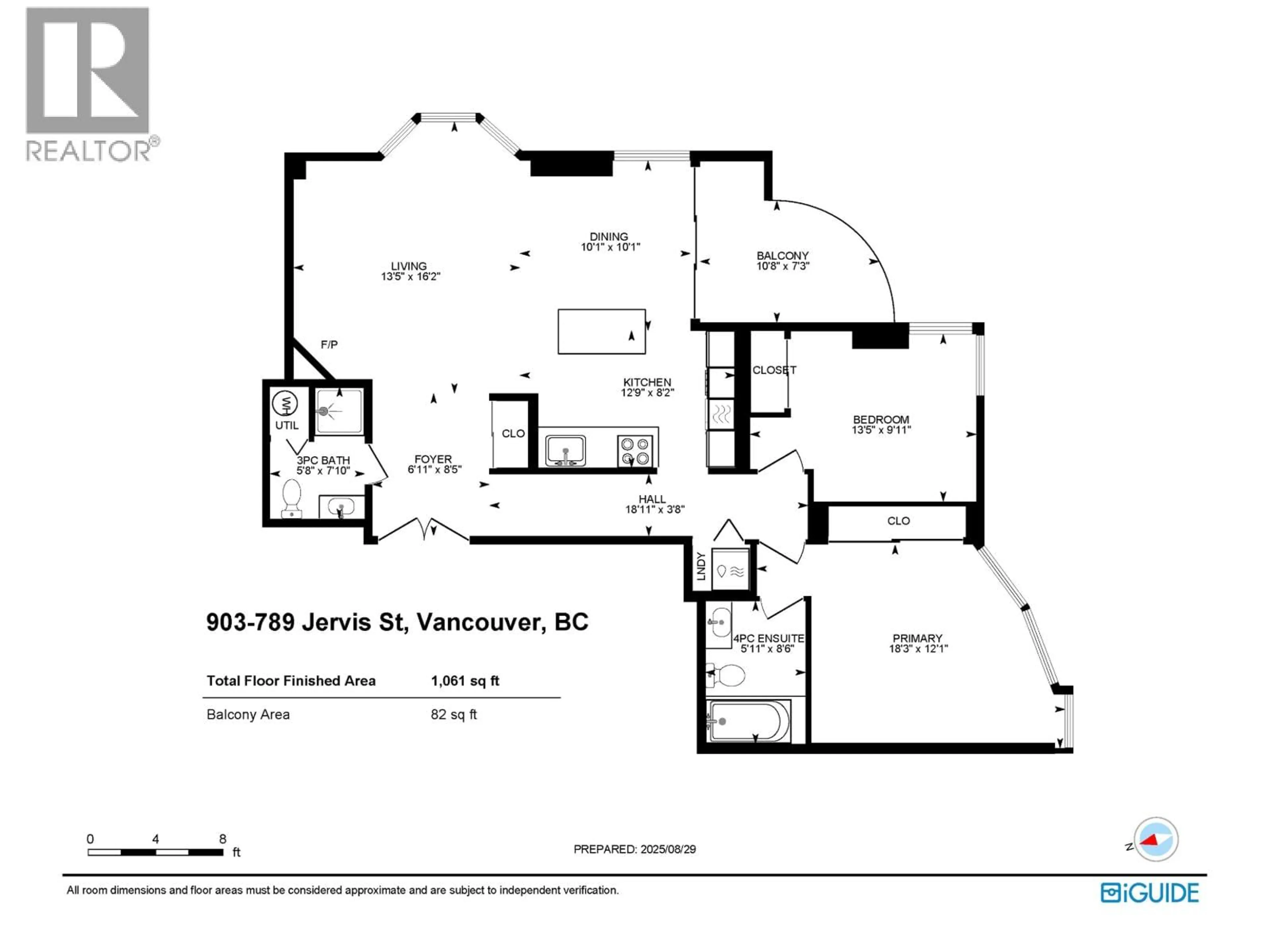 Floor plan for 903 - 789 JERVIS STREET, Vancouver British Columbia V6E2B1