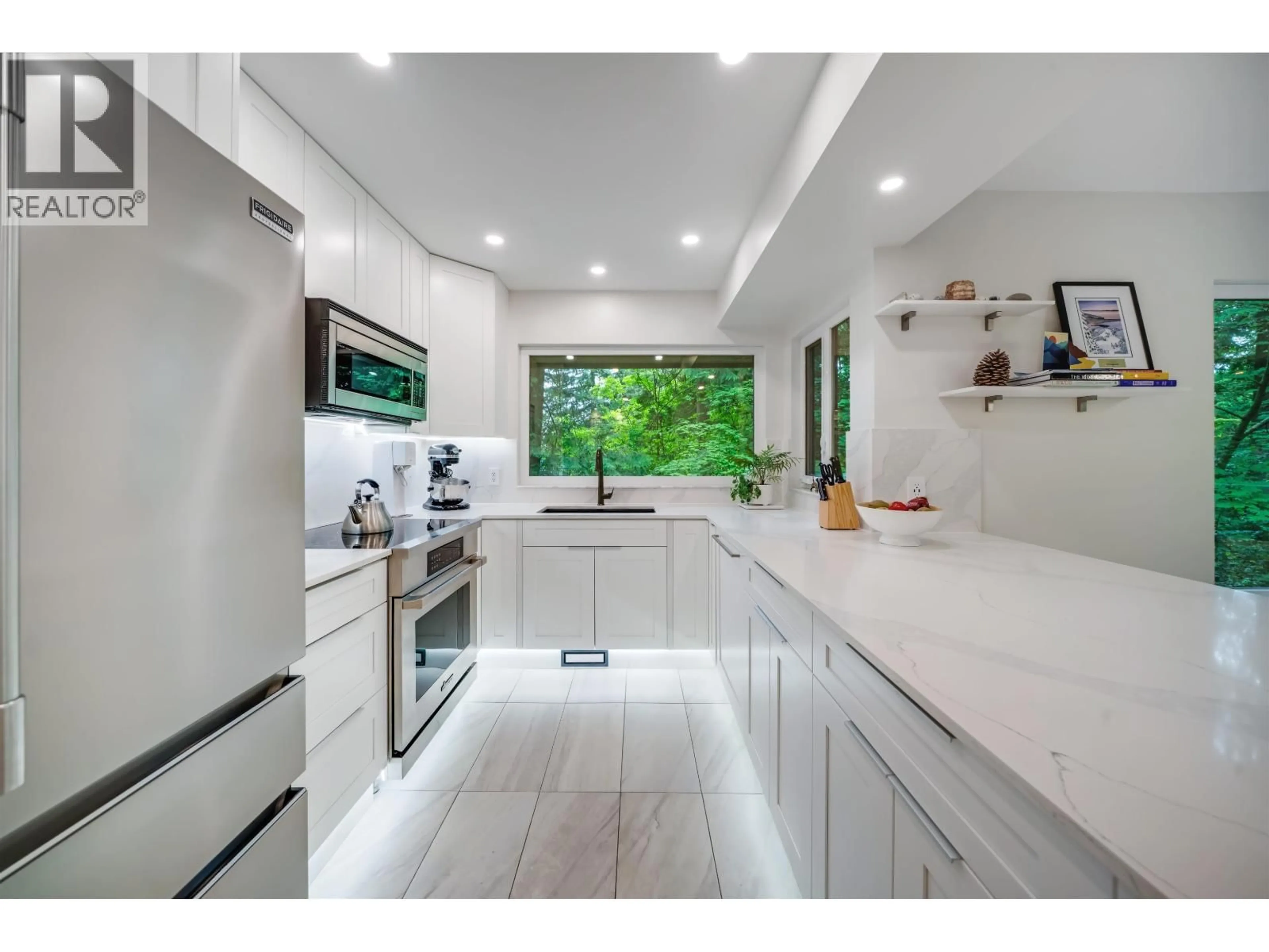 Contemporary kitchen, ceramic/tile floor for 867 FREDERICK ROAD, North Vancouver British Columbia V7K2Y5