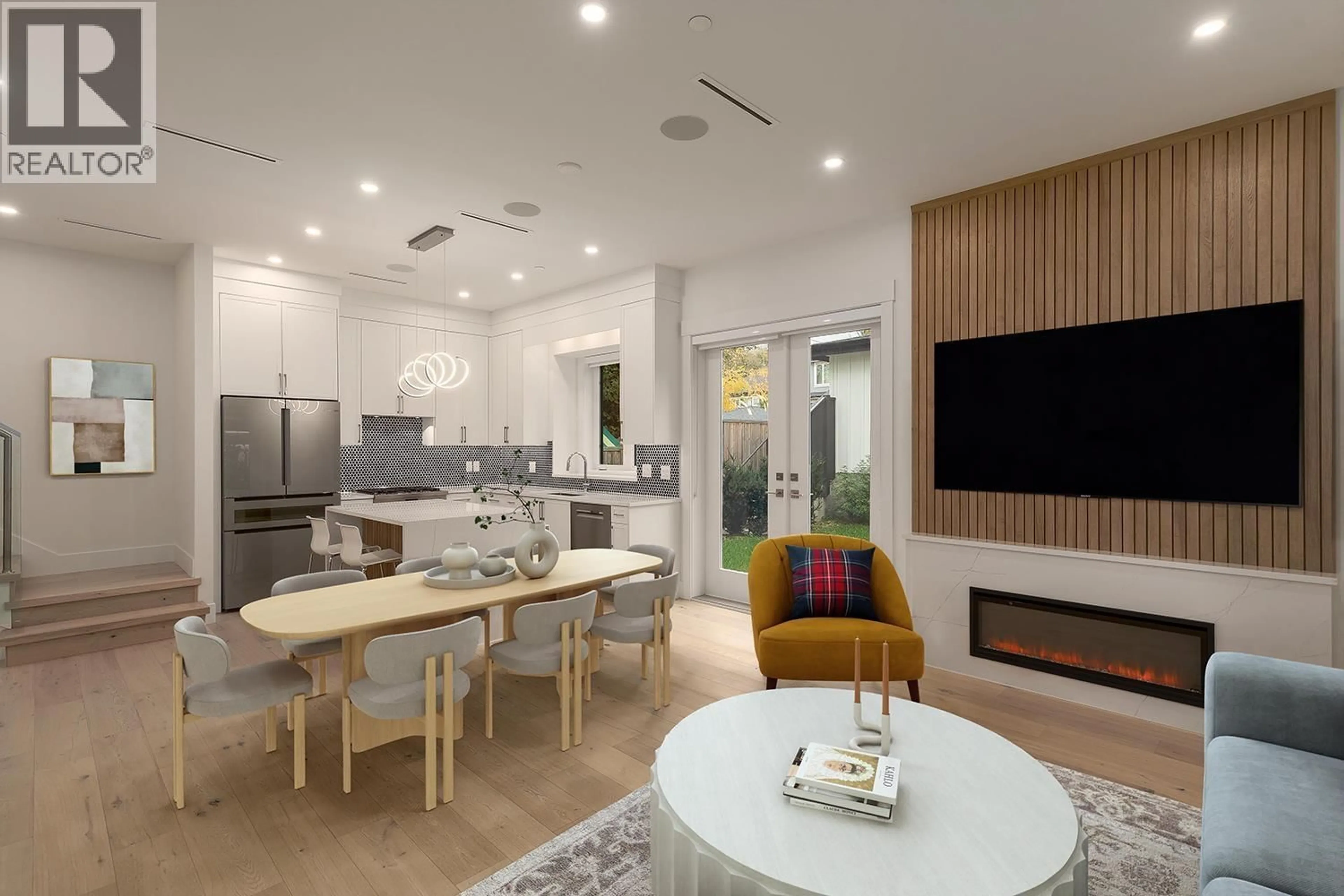 Open concept kitchen, wood/laminate floor for 3075 COURTENAY STREET, Vancouver British Columbia V6R3X8