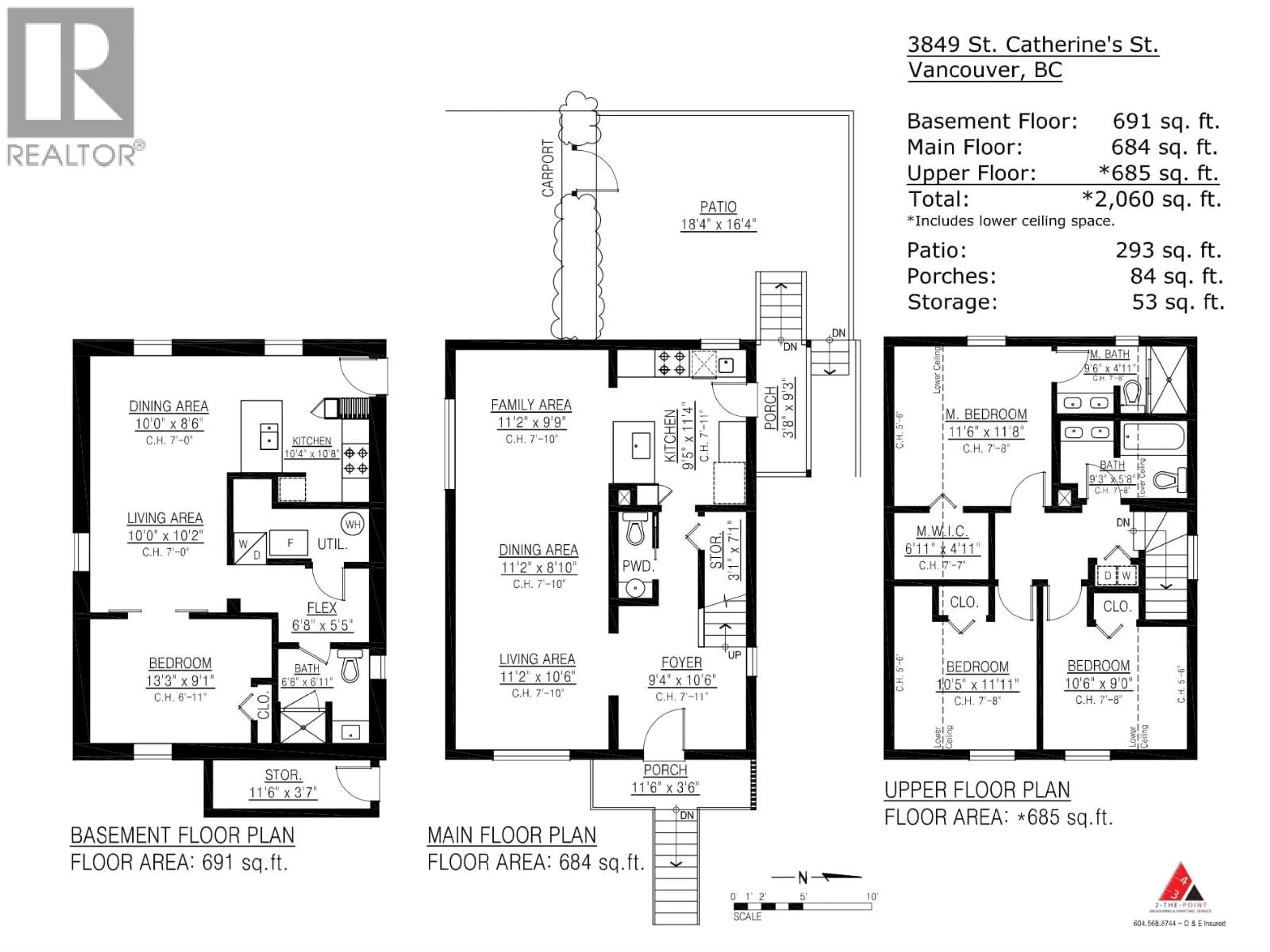 Floor plan for 3849 ST. CATHERINES STREET, Vancouver British Columbia V5V4L5
