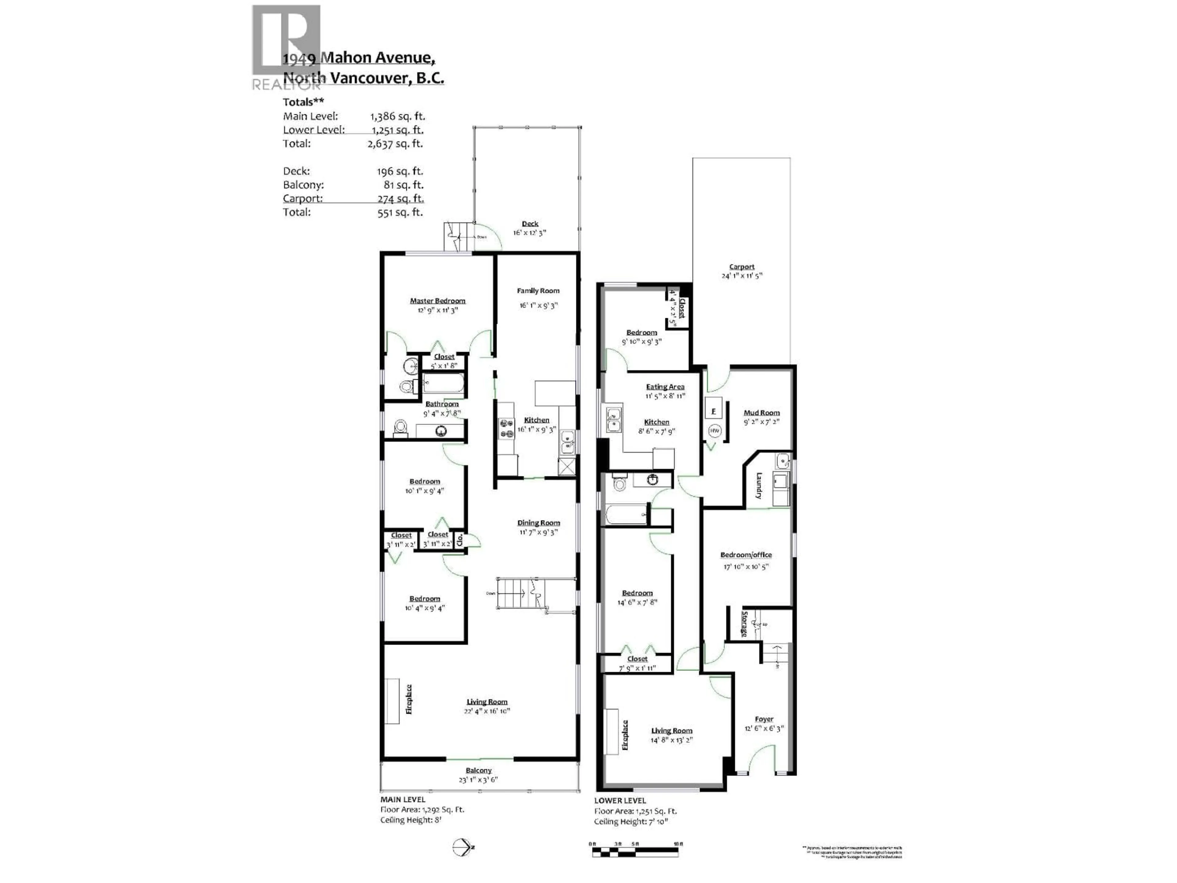 Floor plan for 1949 MAHON AVENUE, North Vancouver British Columbia V7M2T4