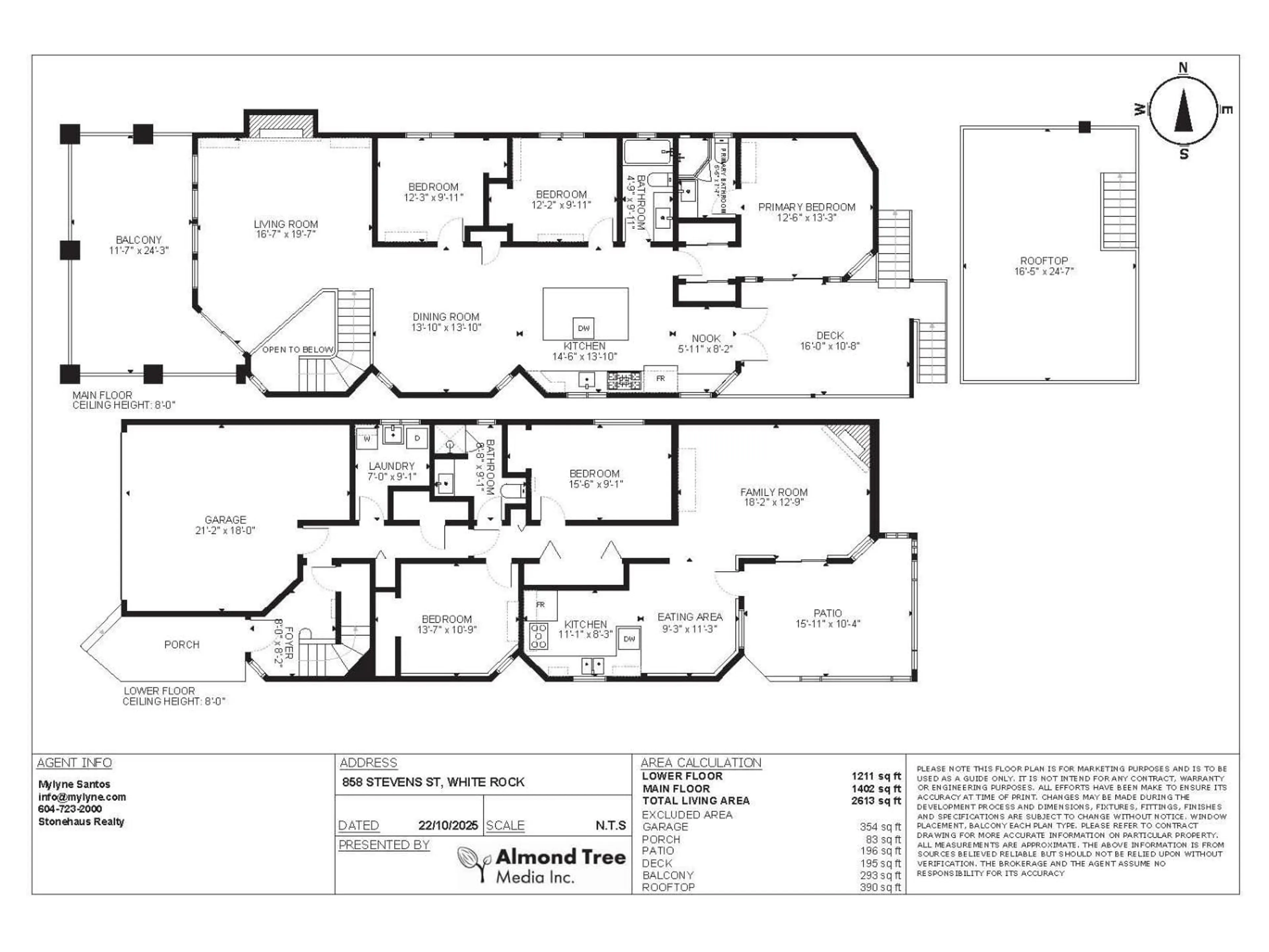 Floor plan for 858 STEVENS, White Rock British Columbia V4B4X2