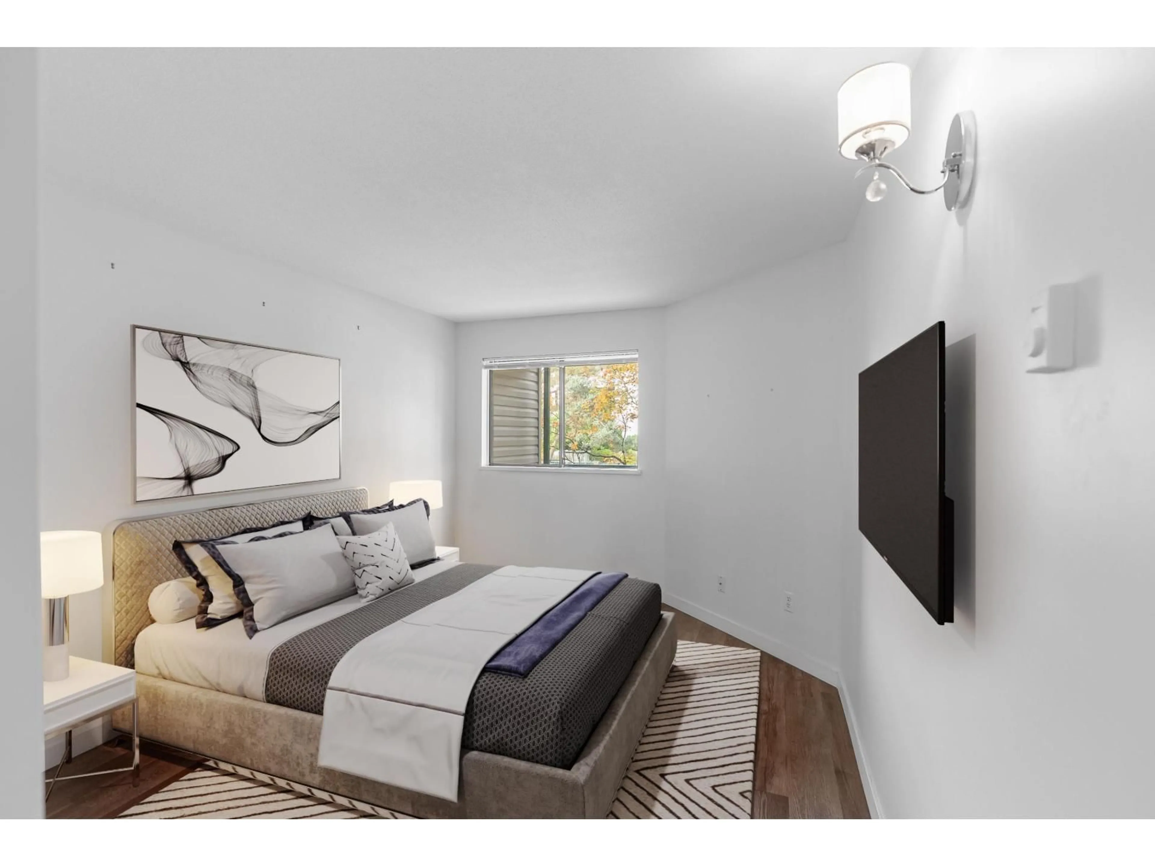 Bedroom with bed, unknown for 108 - 20454 53, Langley British Columbia V3A7S1