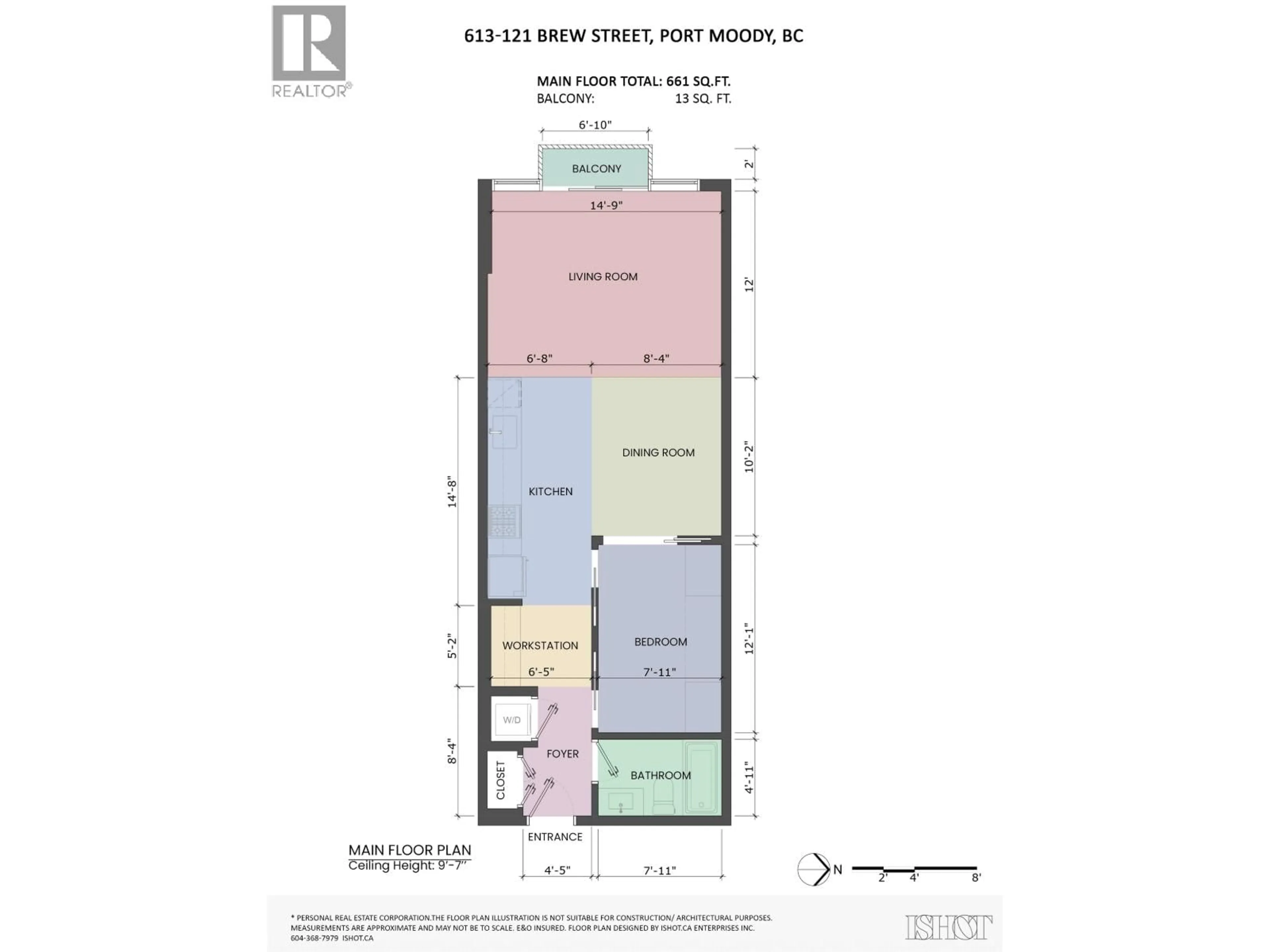 Floor plan for 613 - 121 BREW STREET, Port Moody British Columbia V3H0E2