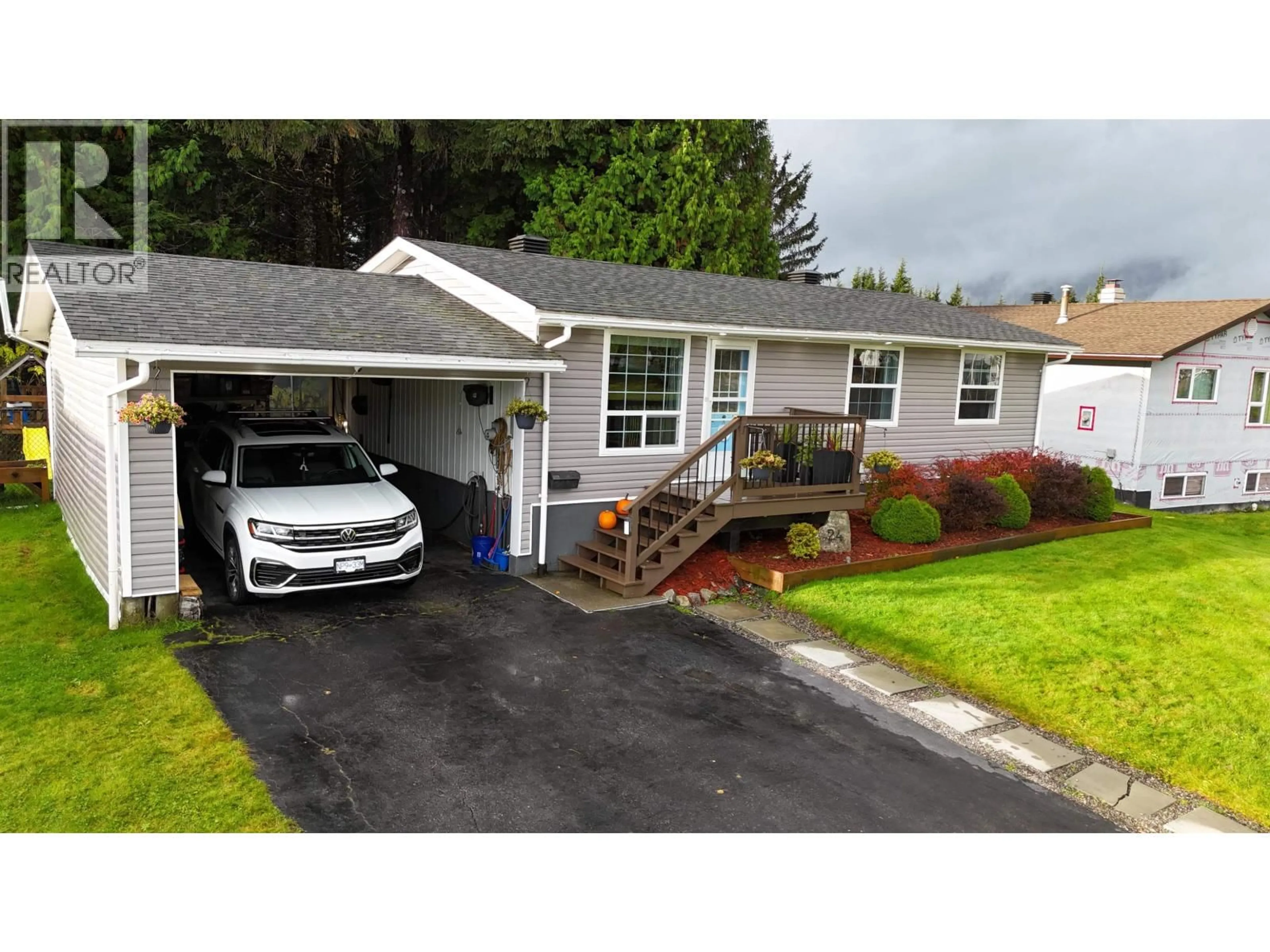 Home with vinyl exterior material, street for 24 FARROW STREET, Kitimat British Columbia V8C1E2