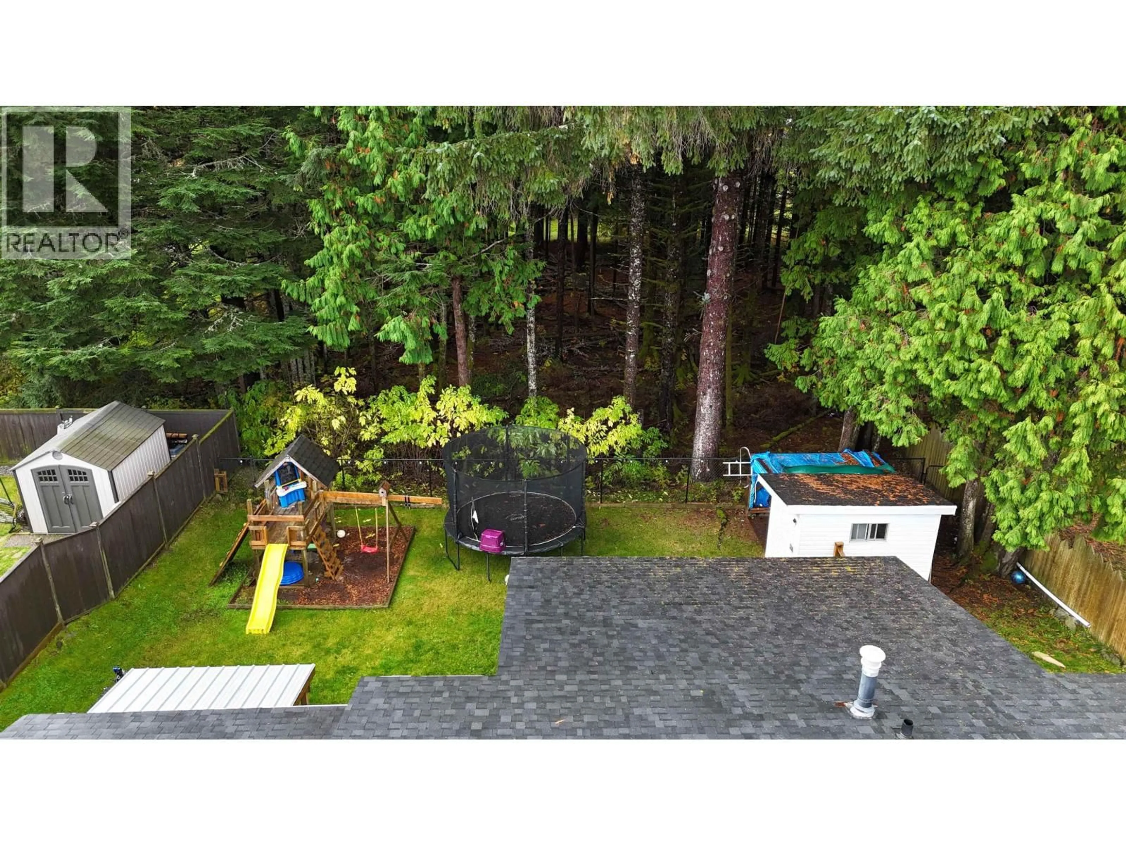 A pic from outside/outdoor area/front of a property/back of a property/a pic from drone, forest/trees view for 24 FARROW STREET, Kitimat British Columbia V8C1E2