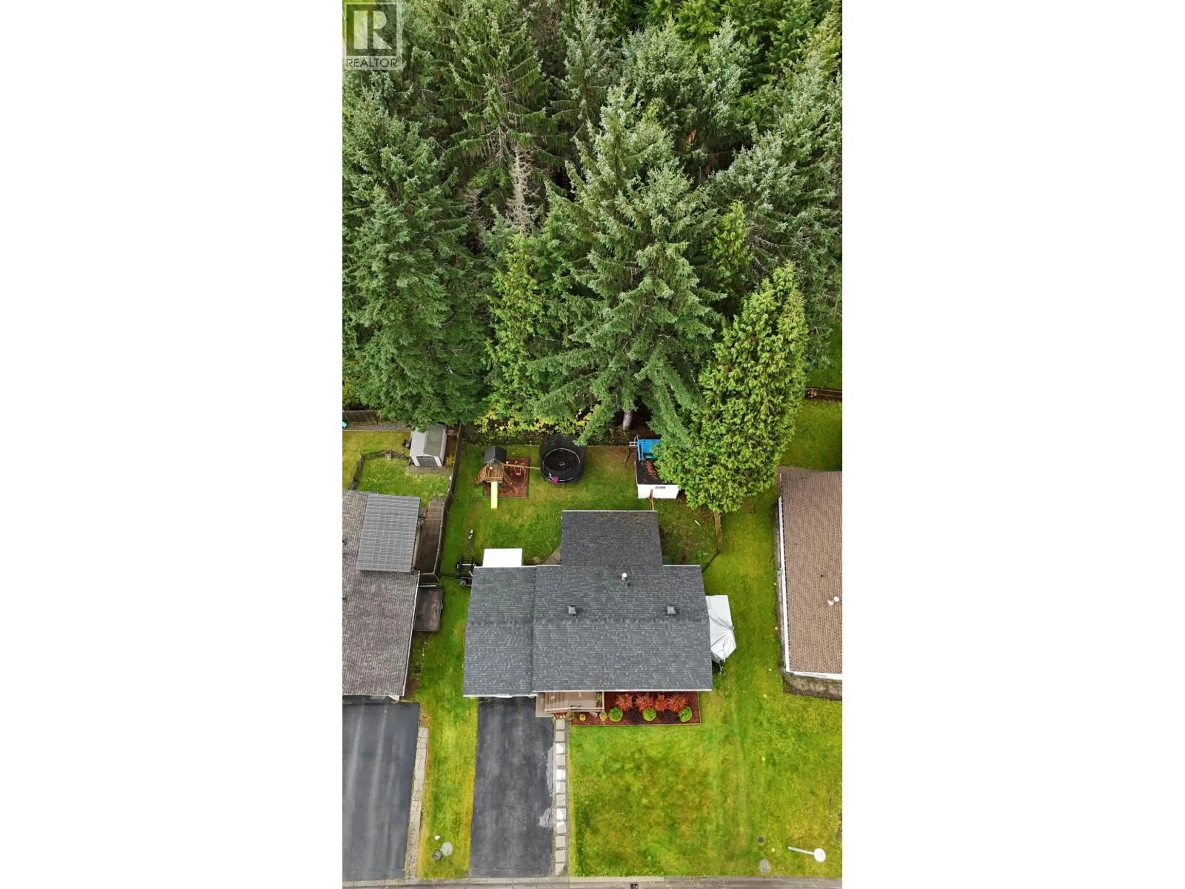 A pic from outside/outdoor area/front of a property/back of a property/a pic from drone, forest/trees view for 24 FARROW STREET, Kitimat British Columbia V8C1E2