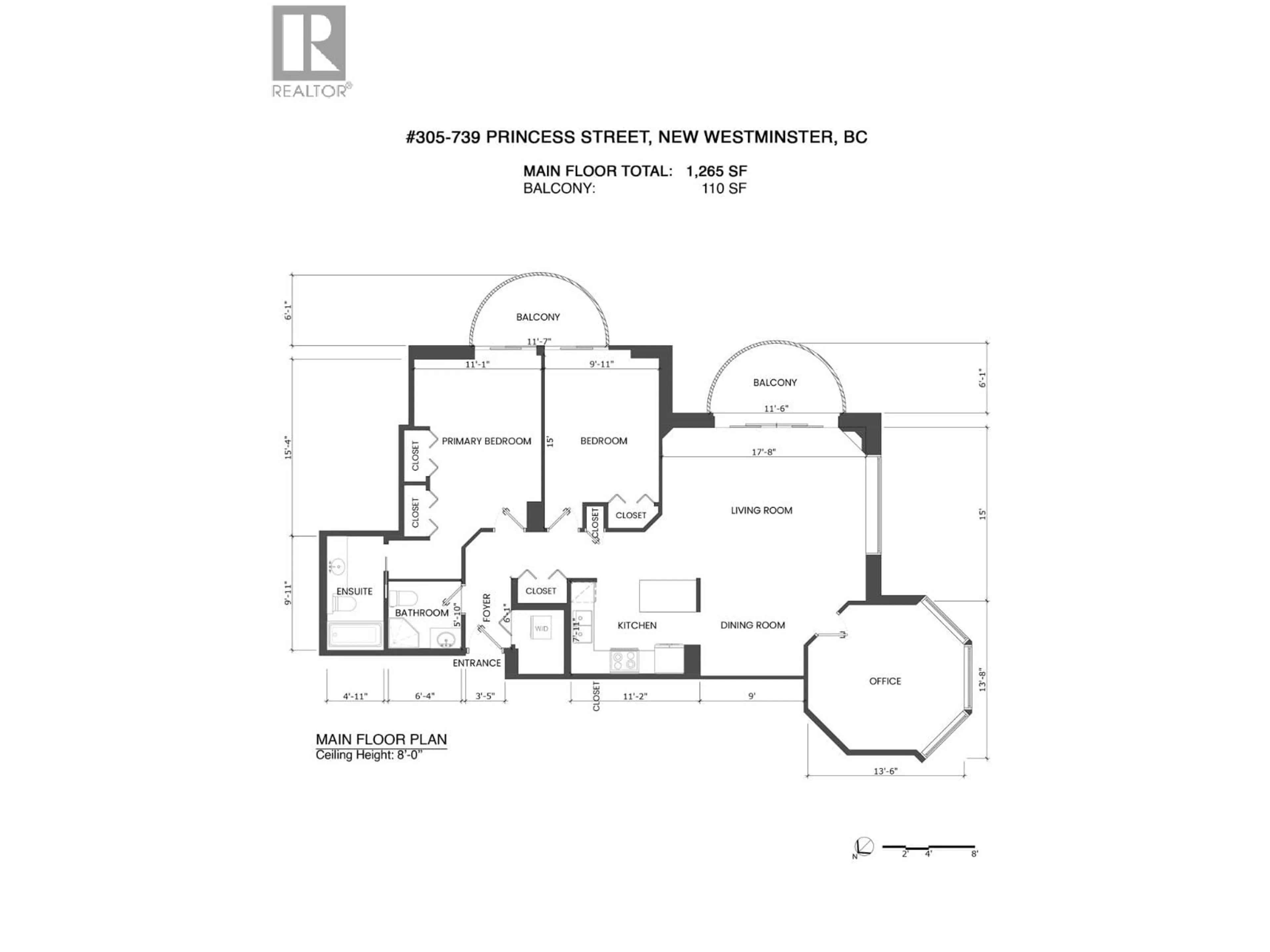 Floor plan for 305 - 739 PRINCESS STREET, New Westminster British Columbia V3M6V6