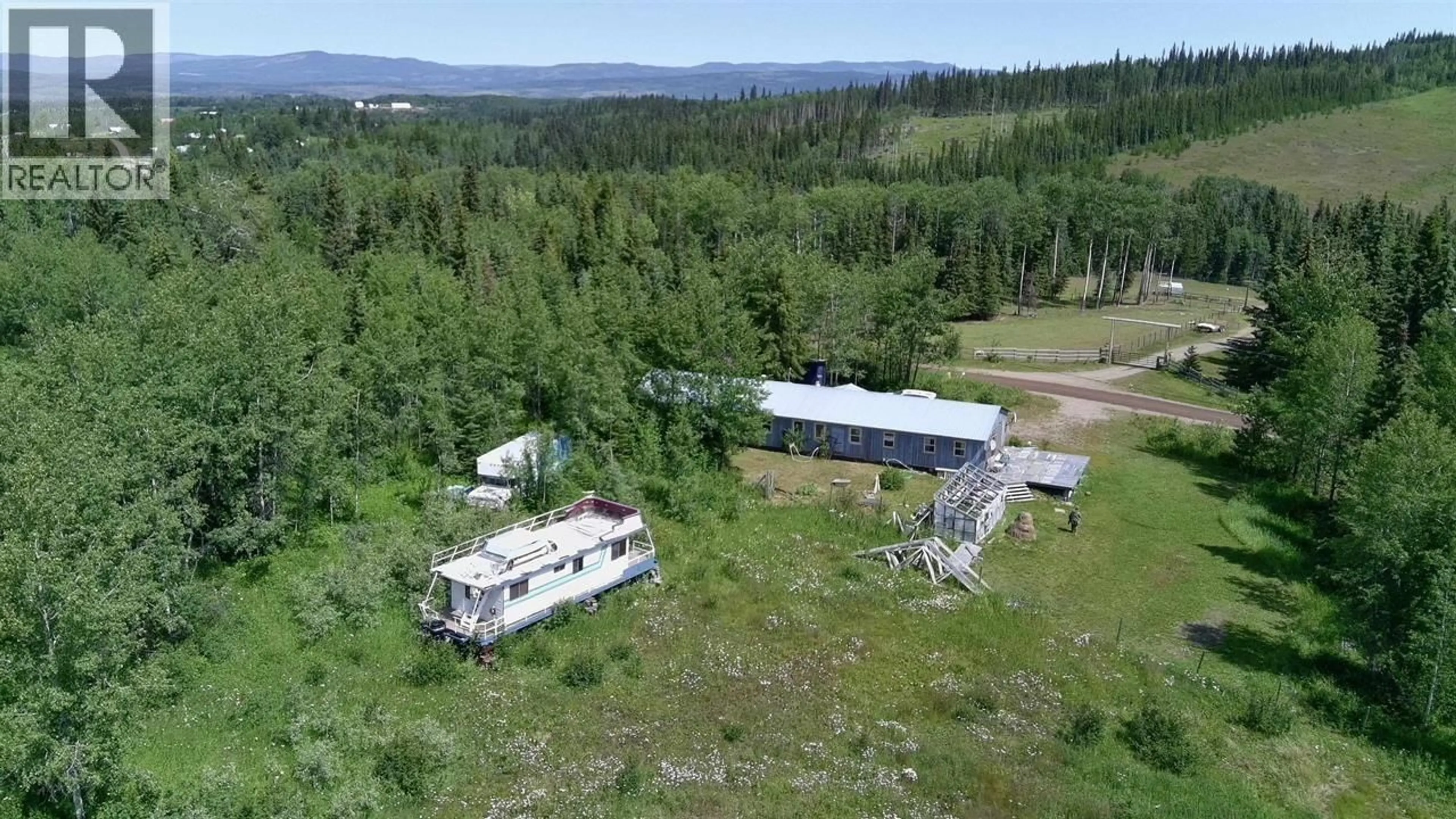 A pic from outside/outdoor area/front of a property/back of a property/a pic from drone, unknown for 26783 YORK ROAD, Burns Lake British Columbia V0J2P0