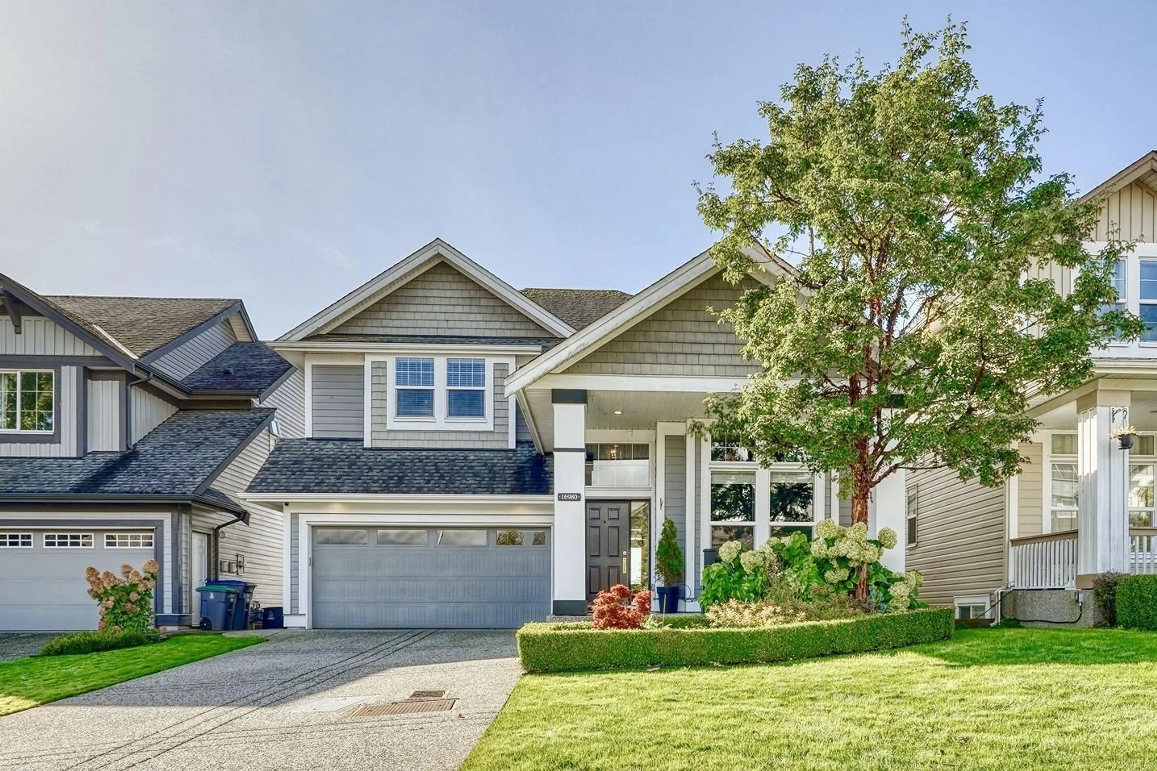 Home with vinyl exterior material, street for 16980 77A, Surrey British Columbia V4N6L2