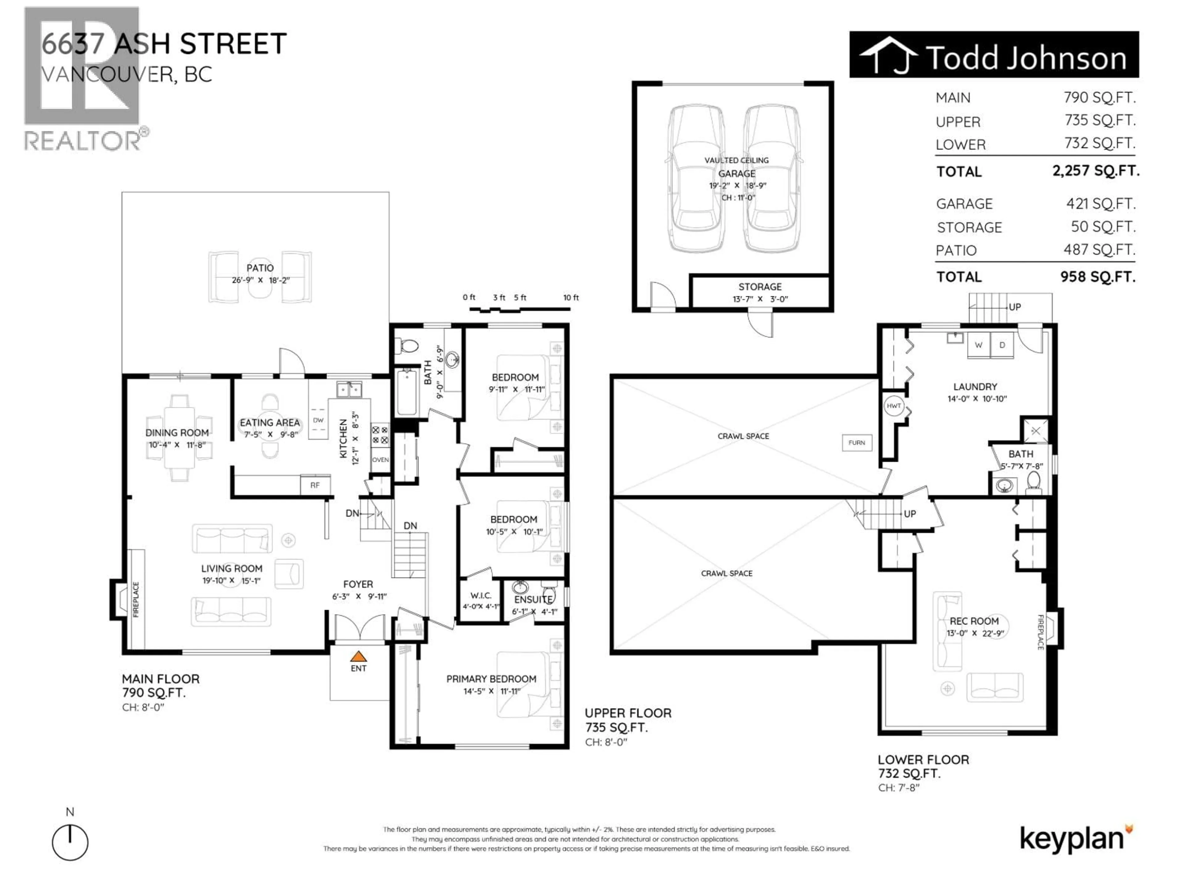 Floor plan for 6637 ASH STREET, Vancouver British Columbia V6P3K3