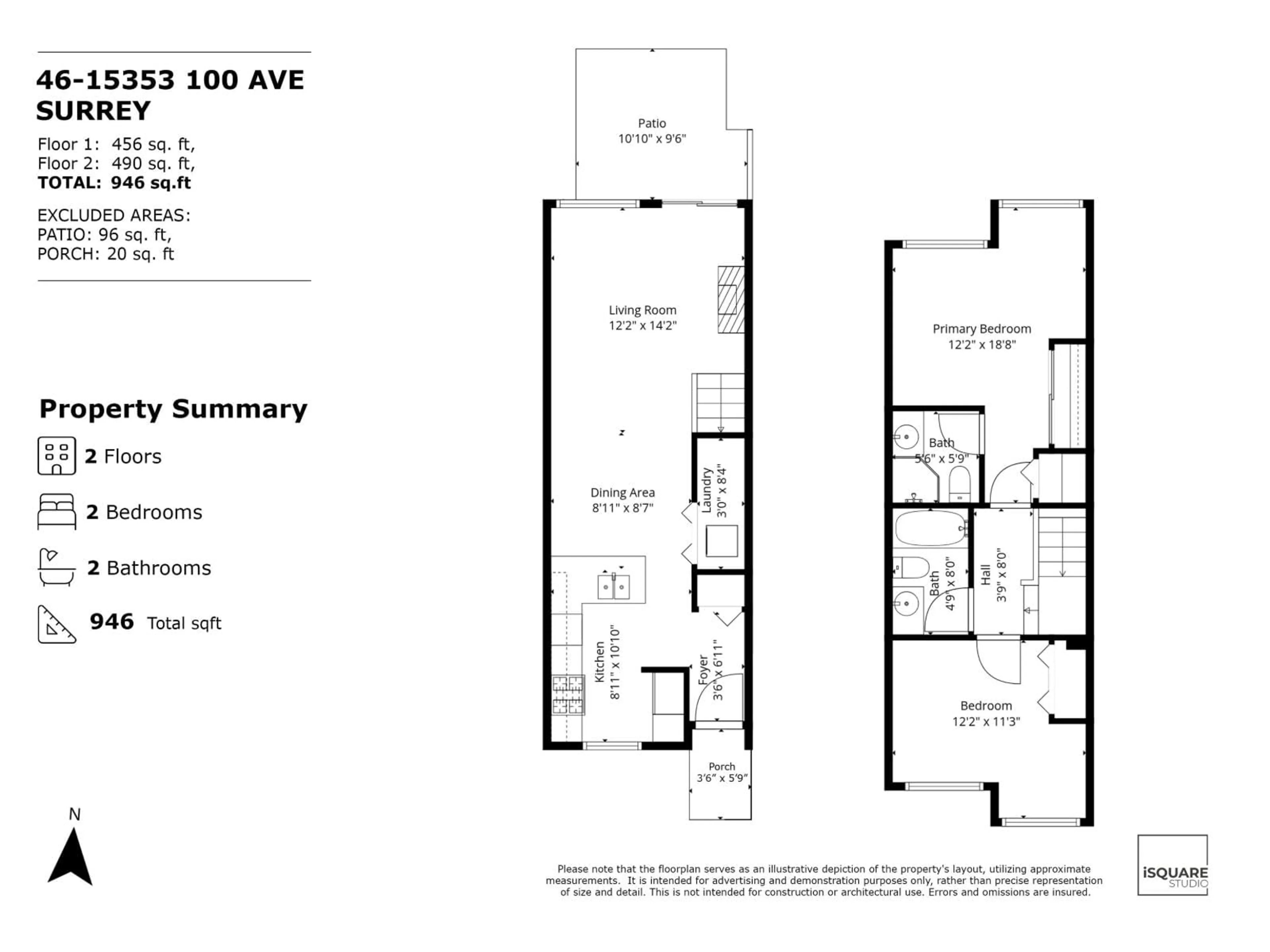 Floor plan for 46 - 15353 100, Surrey British Columbia V3R3S6