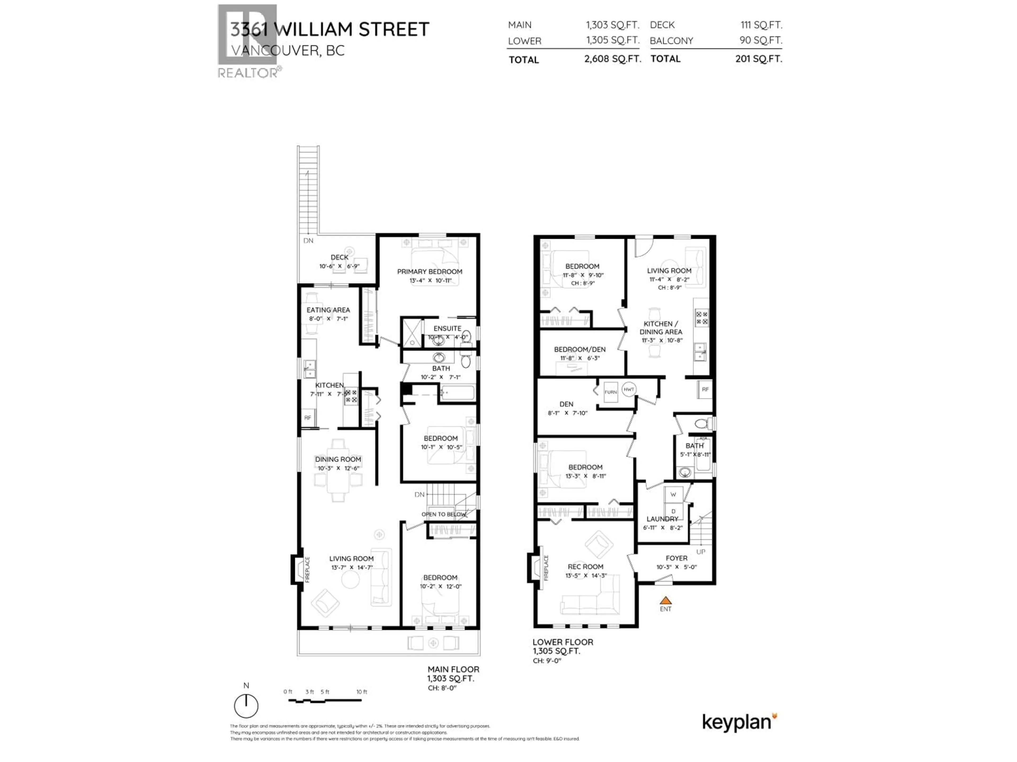 Floor plan for 3361 WILLIAM STREET, Vancouver British Columbia V5K2Z4
