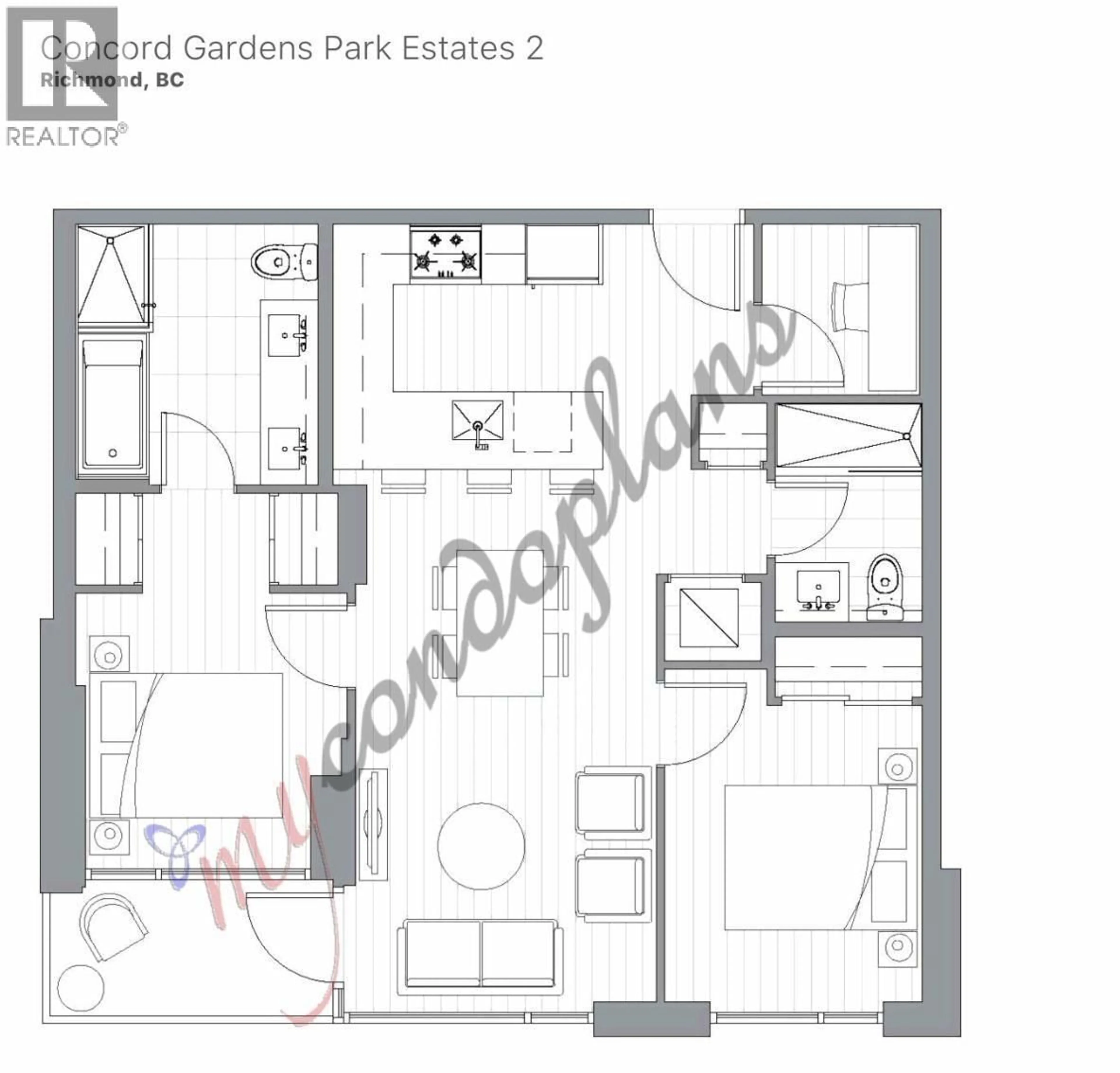 Floor plan for 317 - 3300 KETCHESON ROAD, Richmond British Columbia V6X0S5