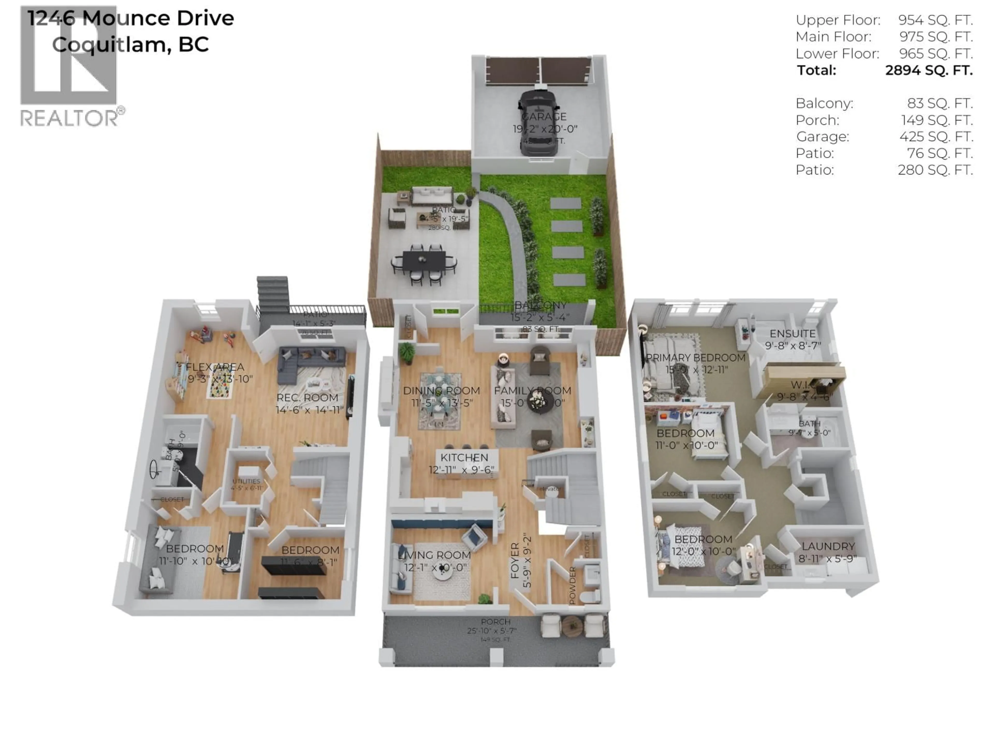 Floor plan for 1246 MOUNCE DRIVE, Coquitlam British Columbia V3B2W7