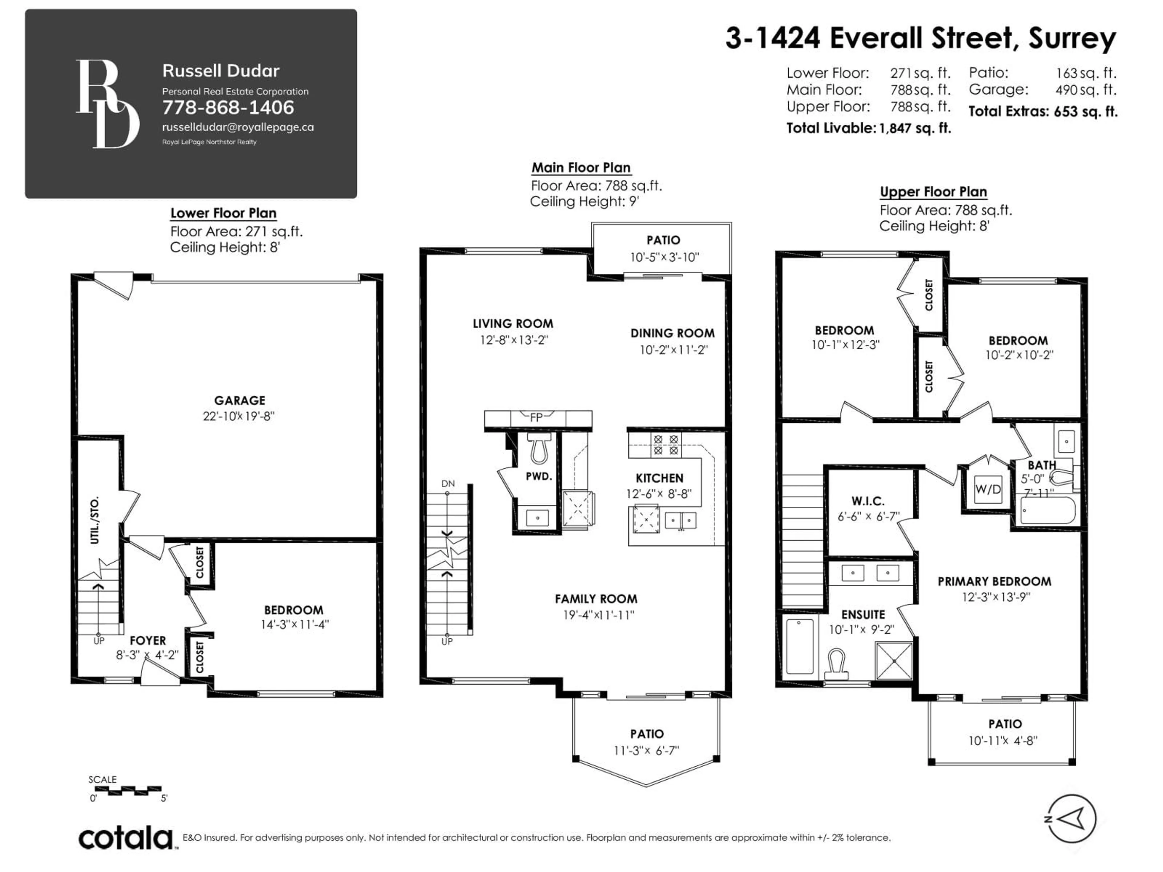 Floor plan for 3 - 1424 EVERALL, White Rock British Columbia V4B3S8