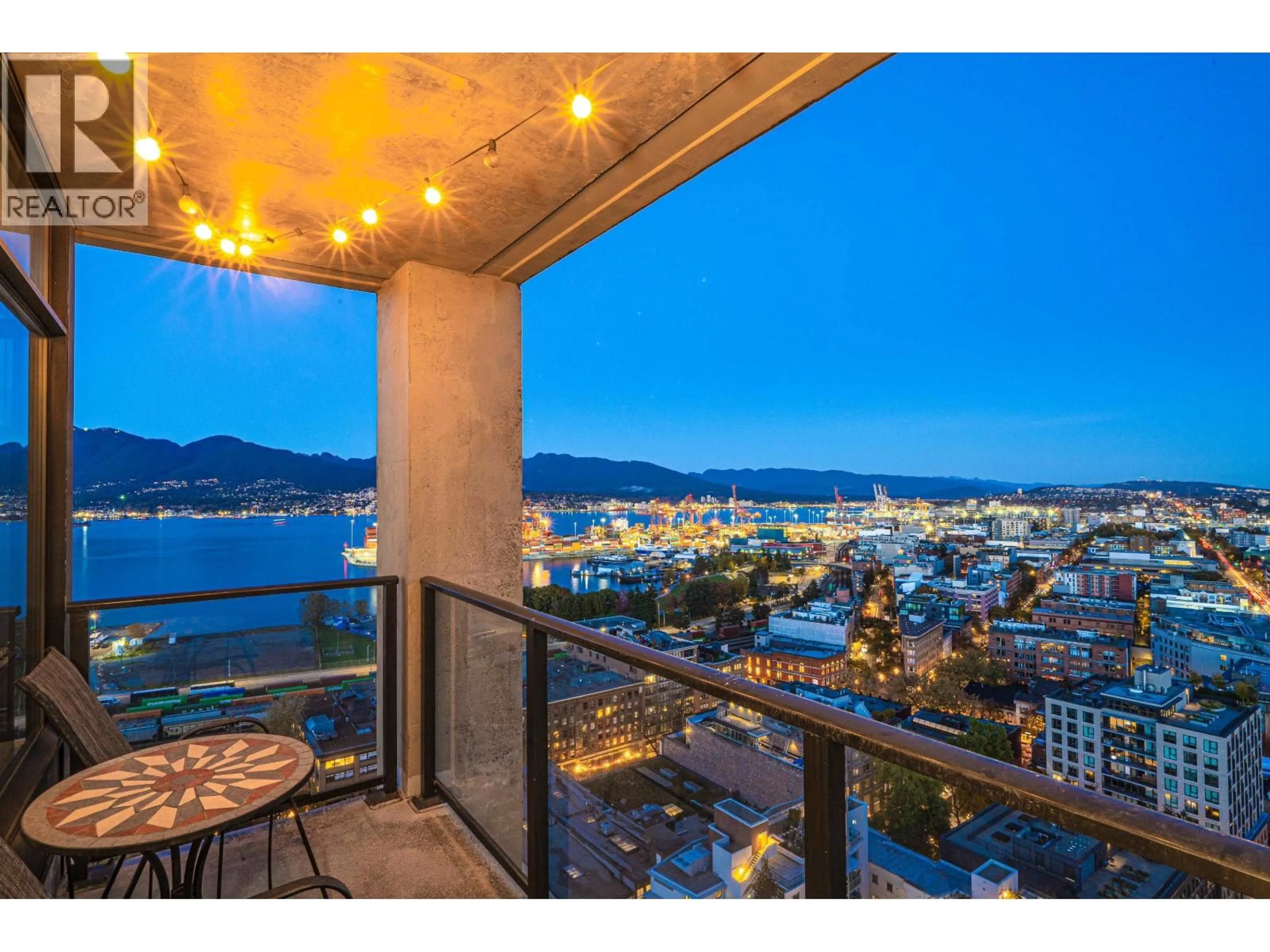 Balcony in the apartment, water/lake/river/ocean view for 2401 - 108 CORDOVA STREET, Vancouver British Columbia V6B0G5