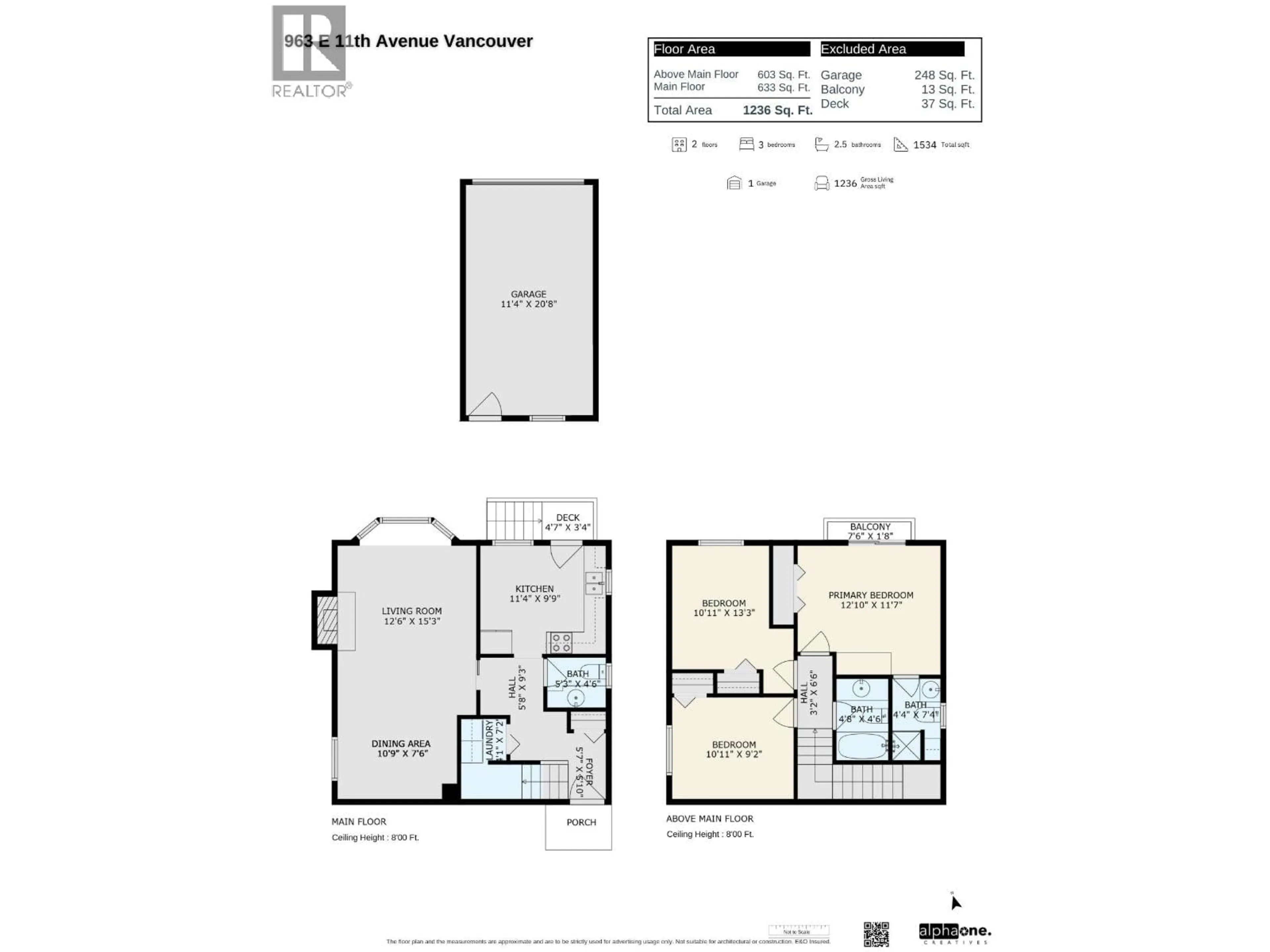 Floor plan for 963 11TH AVENUE, Vancouver British Columbia V5T2E8