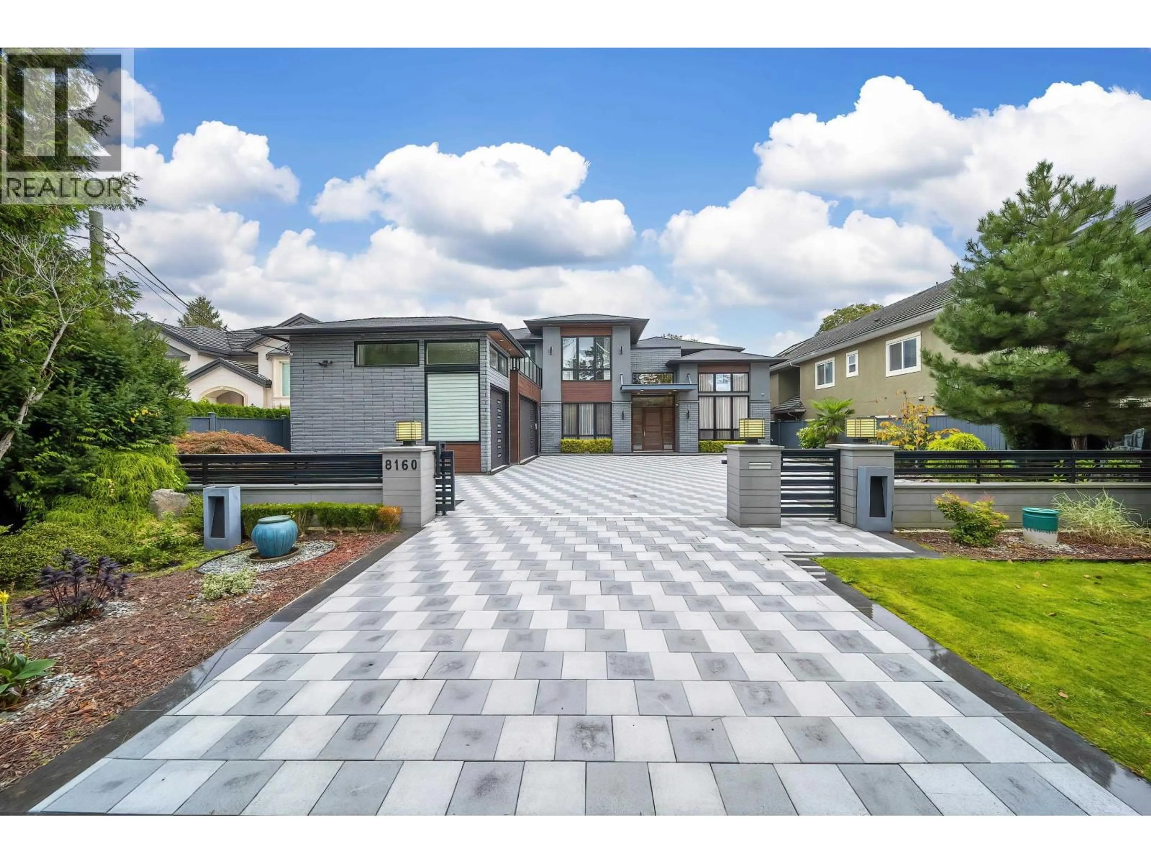 Home with vinyl exterior material, street for 8160 RAILWAY AVENUE, Richmond British Columbia V7C5C8