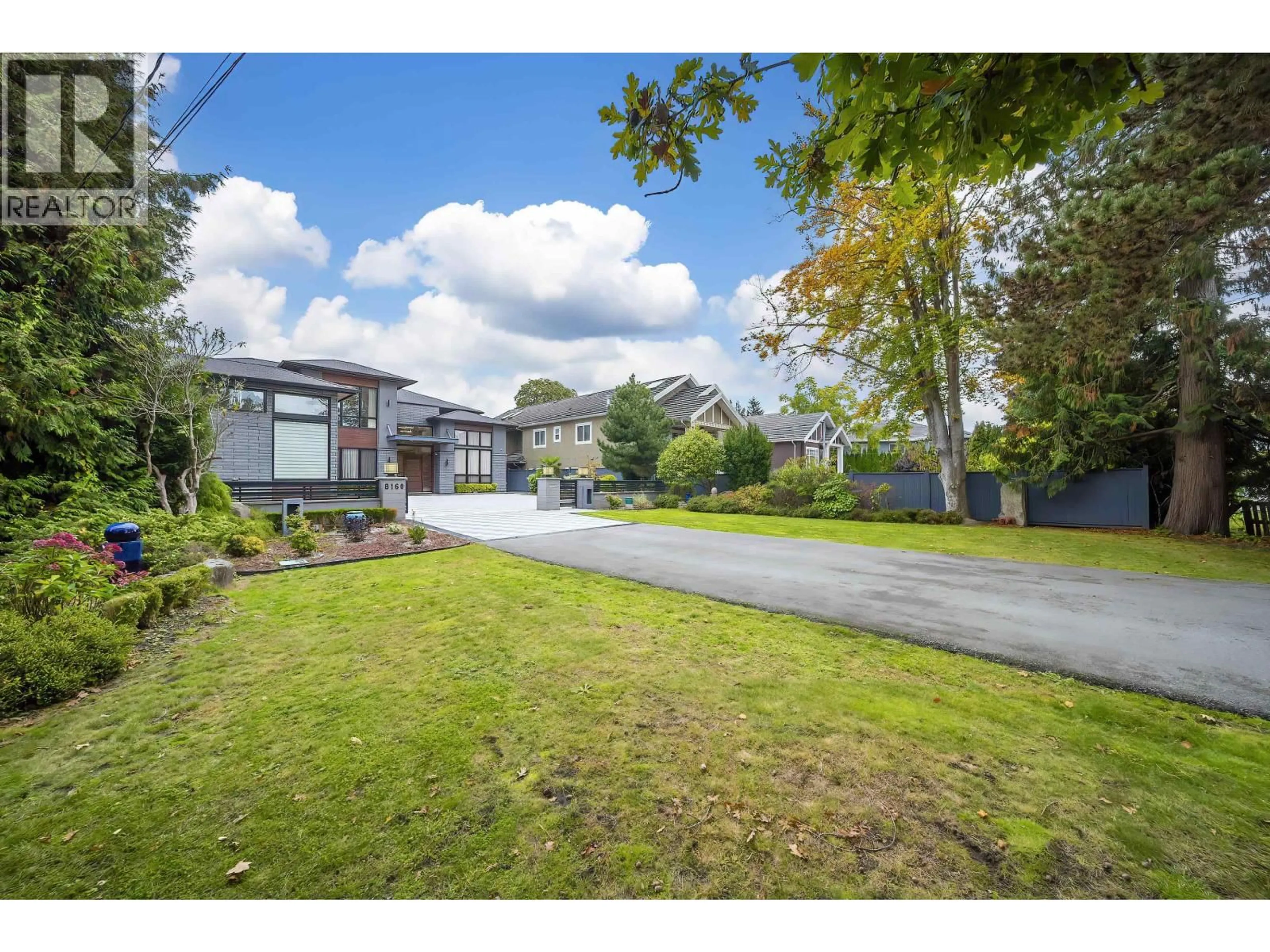 A pic from outside/outdoor area/front of a property/back of a property/a pic from drone, street for 8160 RAILWAY AVENUE, Richmond British Columbia V7C5C8