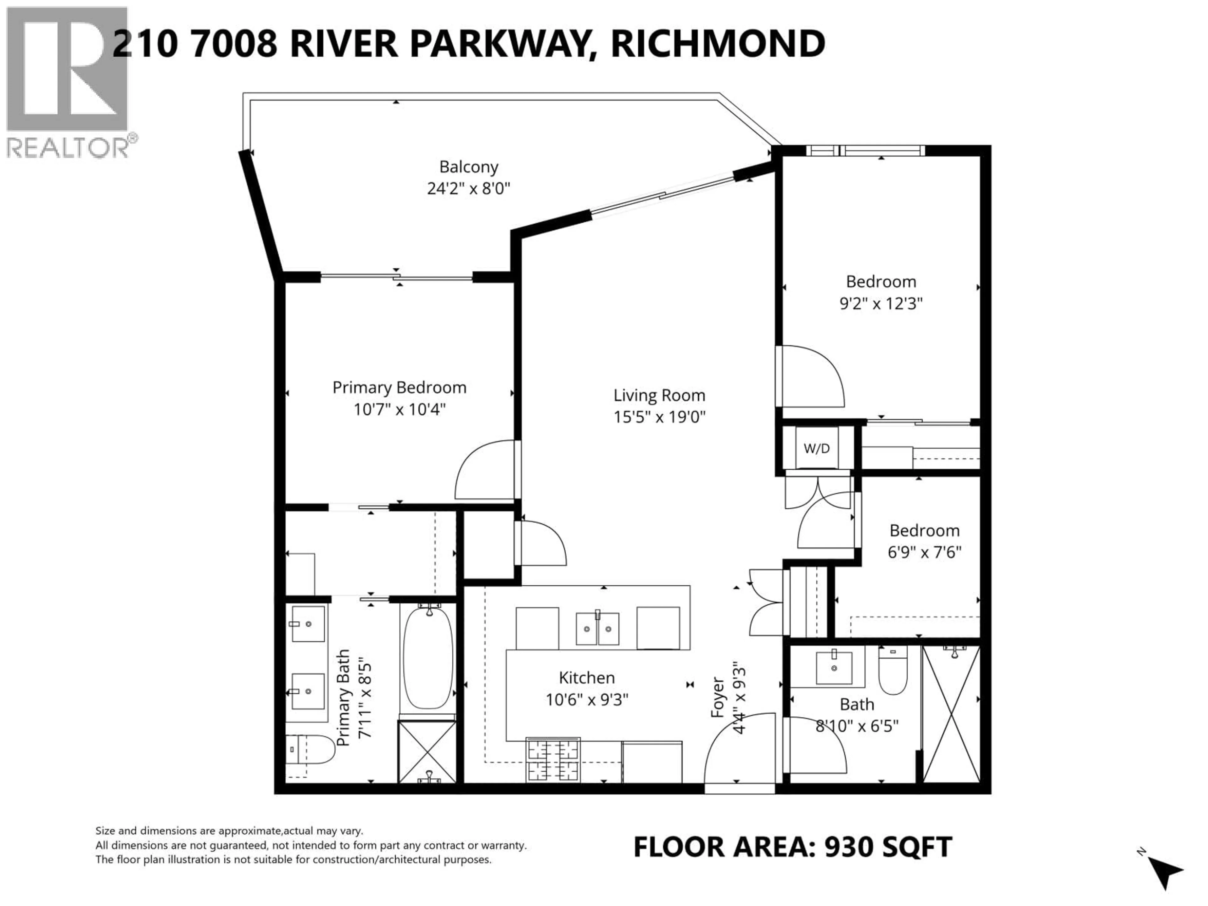Floor plan for 210 - 7008 RIVER PARKWAY, Richmond British Columbia V6X0R1