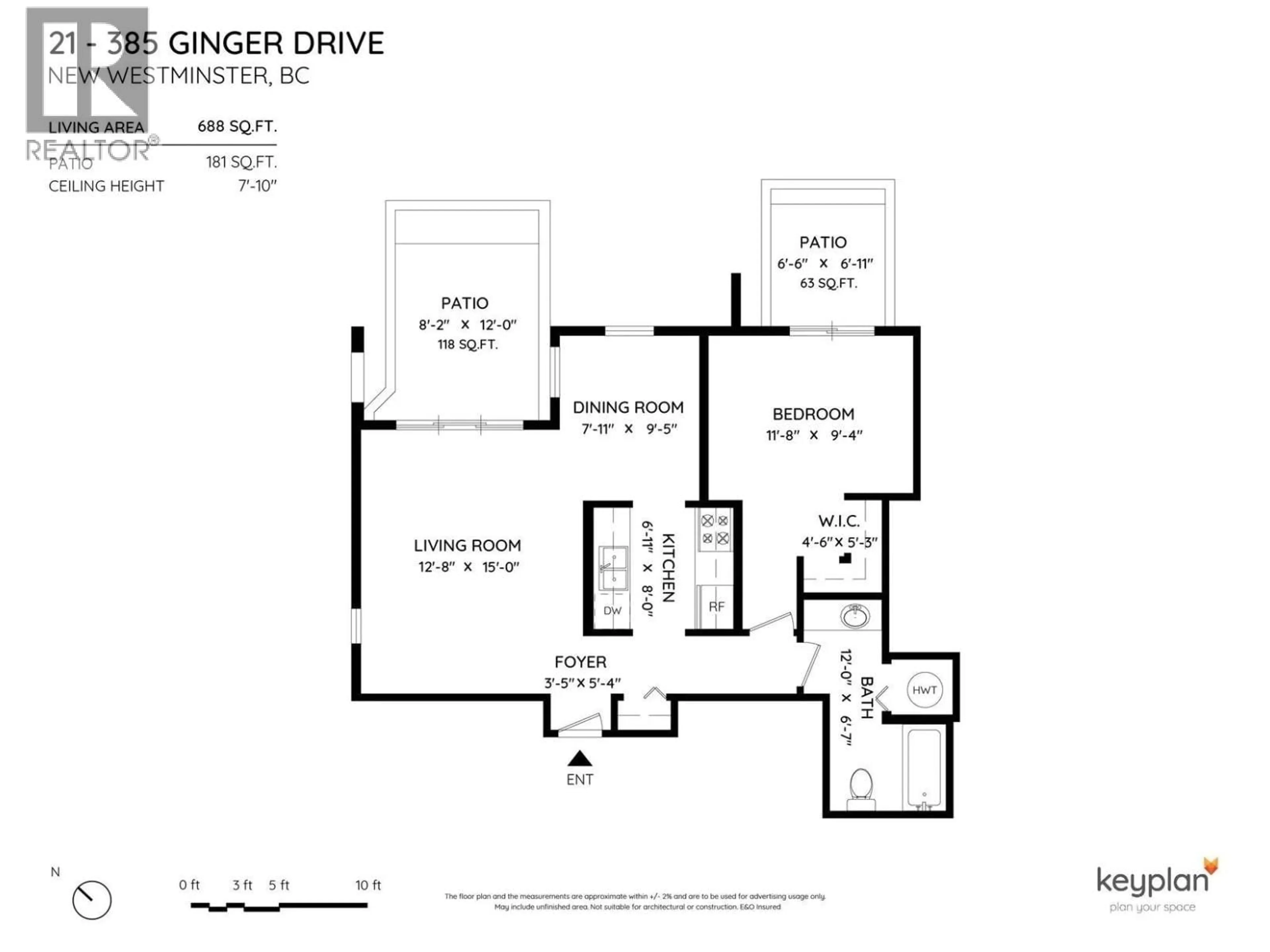Floor plan for 21 - 385 GINGER DRIVE, New Westminster British Columbia V3L5L6