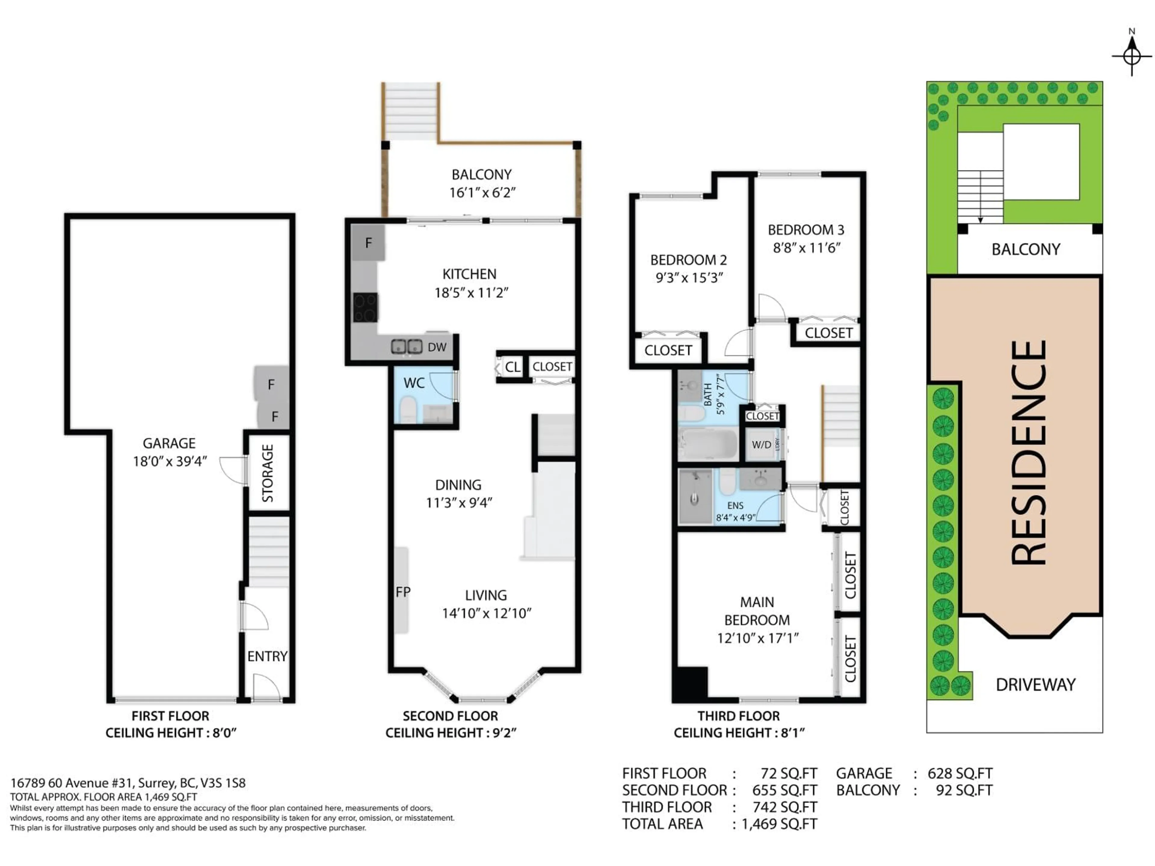 Floor plan for 31 - 16789 60, Surrey British Columbia V3S1S8