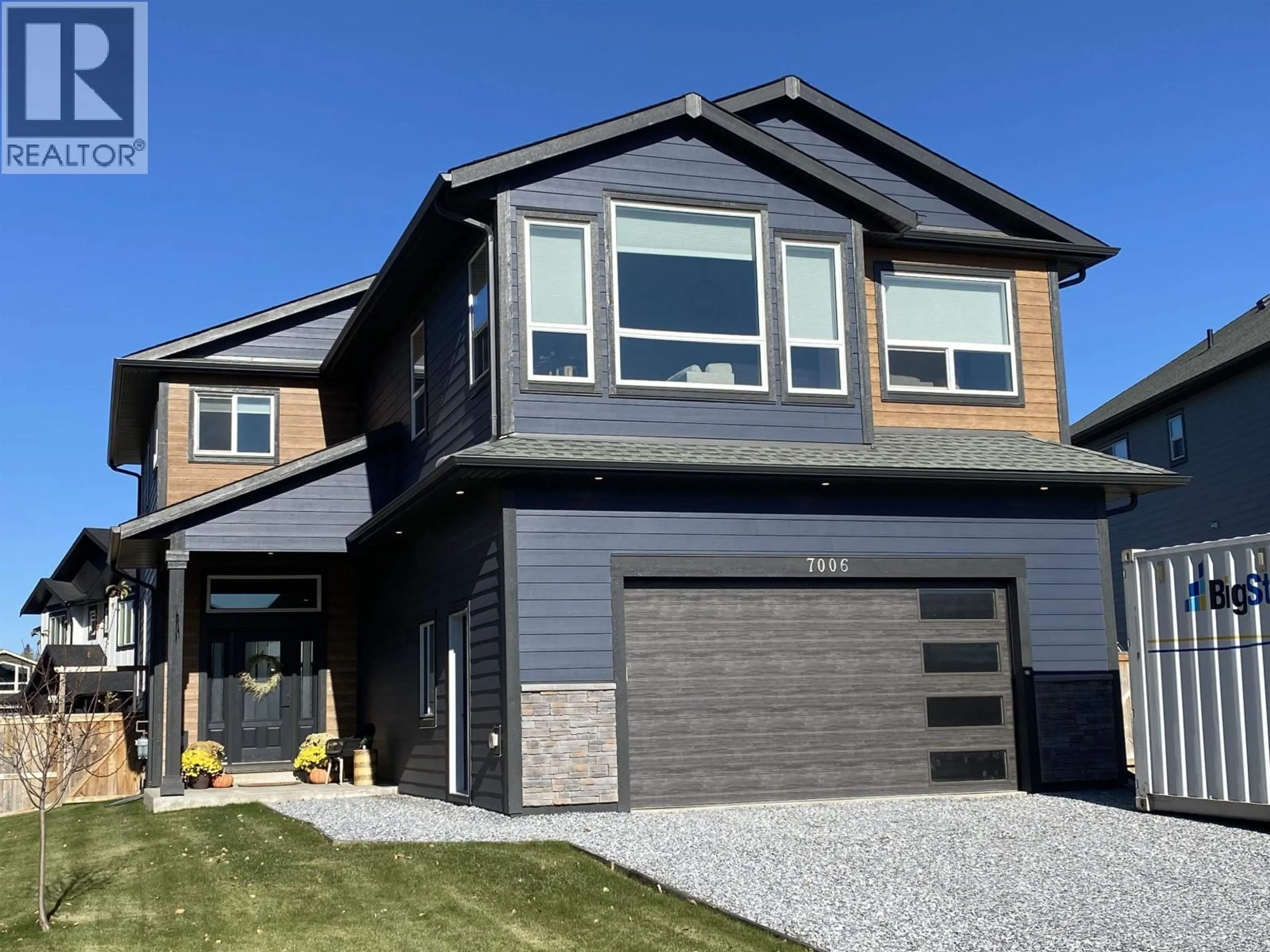 Home with vinyl exterior material, street for 7006 STONECREEK PLACE, Prince George British Columbia V2N0H2