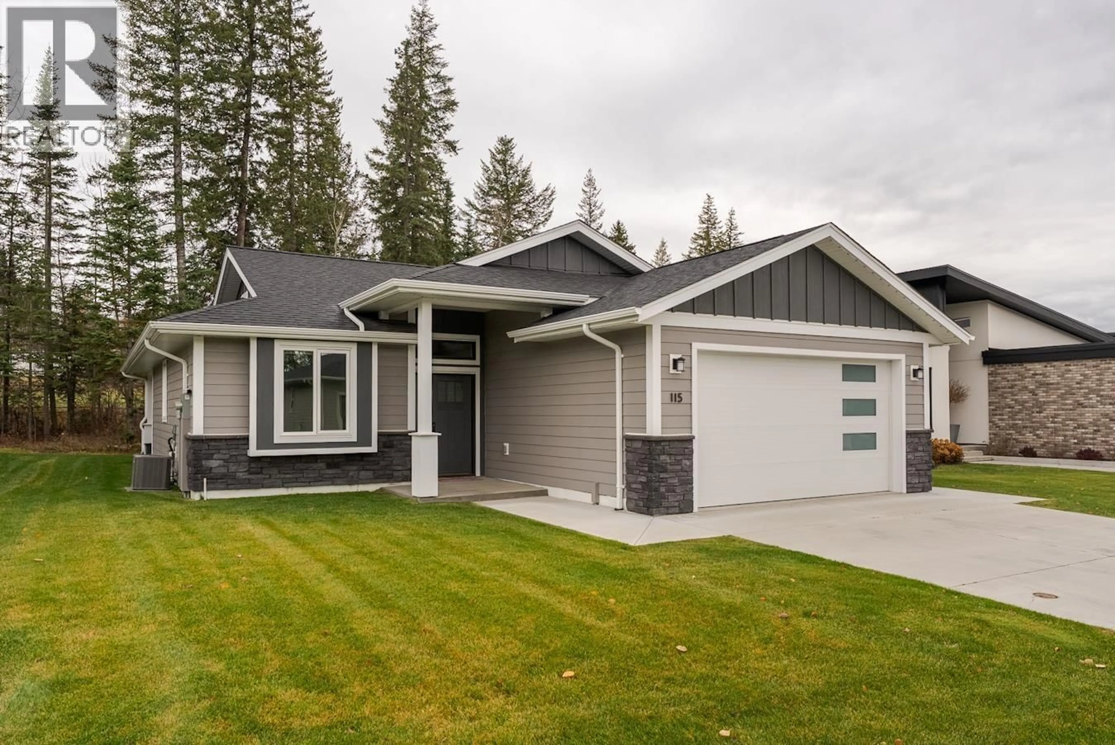 Home with vinyl exterior material, street for 115 - 4393 COWART ROAD, Prince George British Columbia V2N0H8