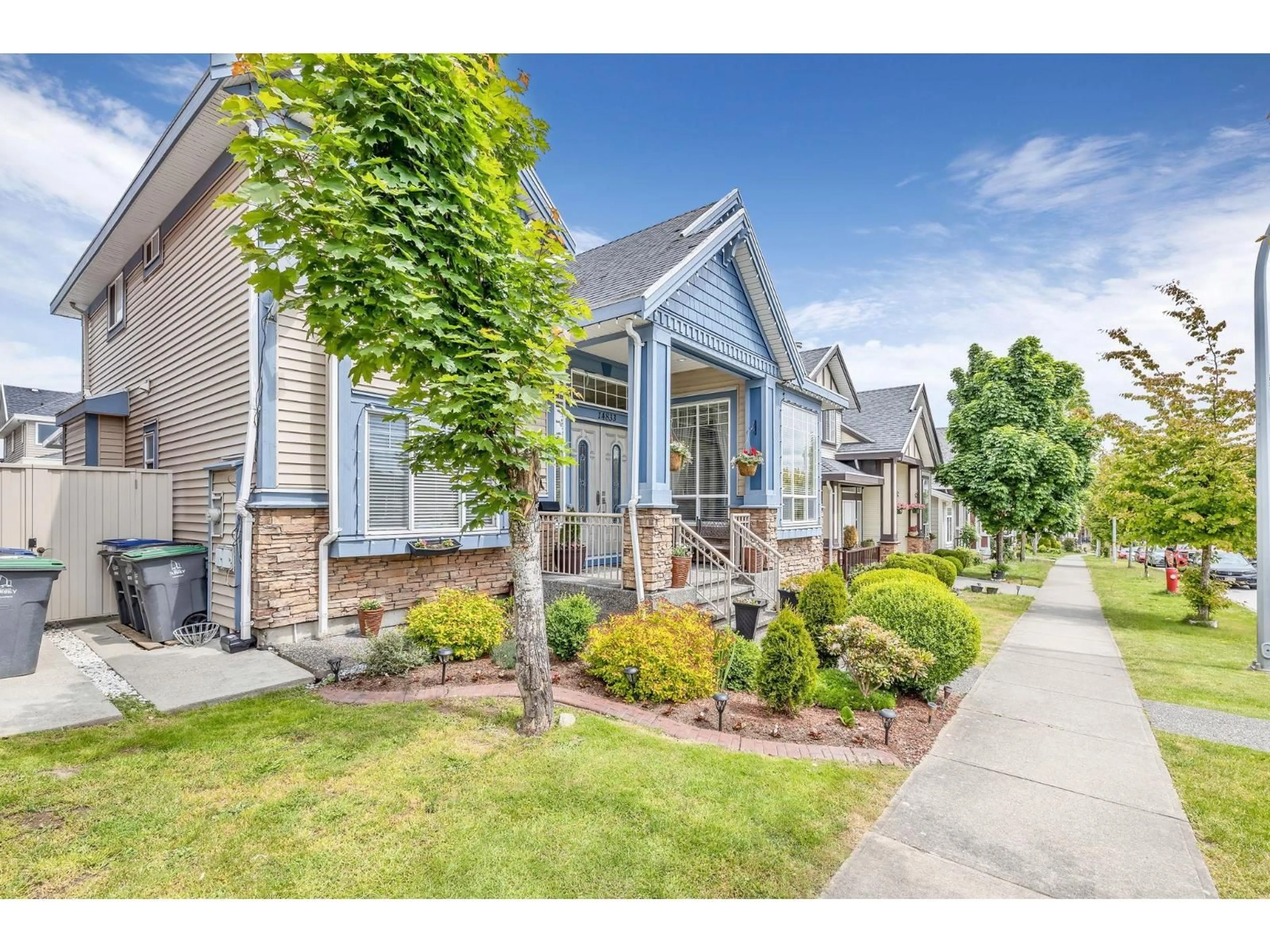 Home with vinyl exterior material, street for 14833 71A, Surrey British Columbia V3S2E4