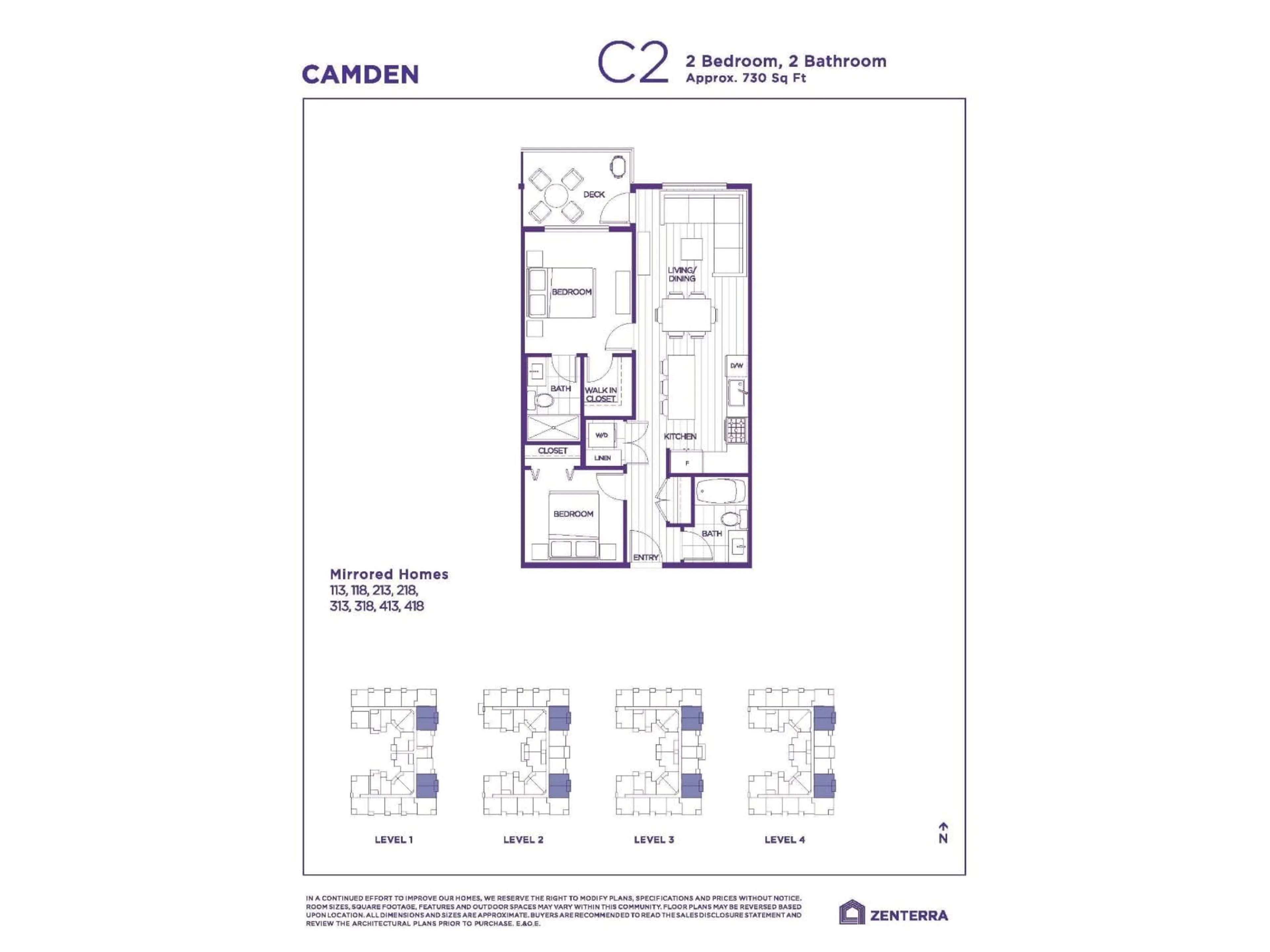 Floor plan for 413 - 7506 199A, Langley British Columbia V2Y3K9