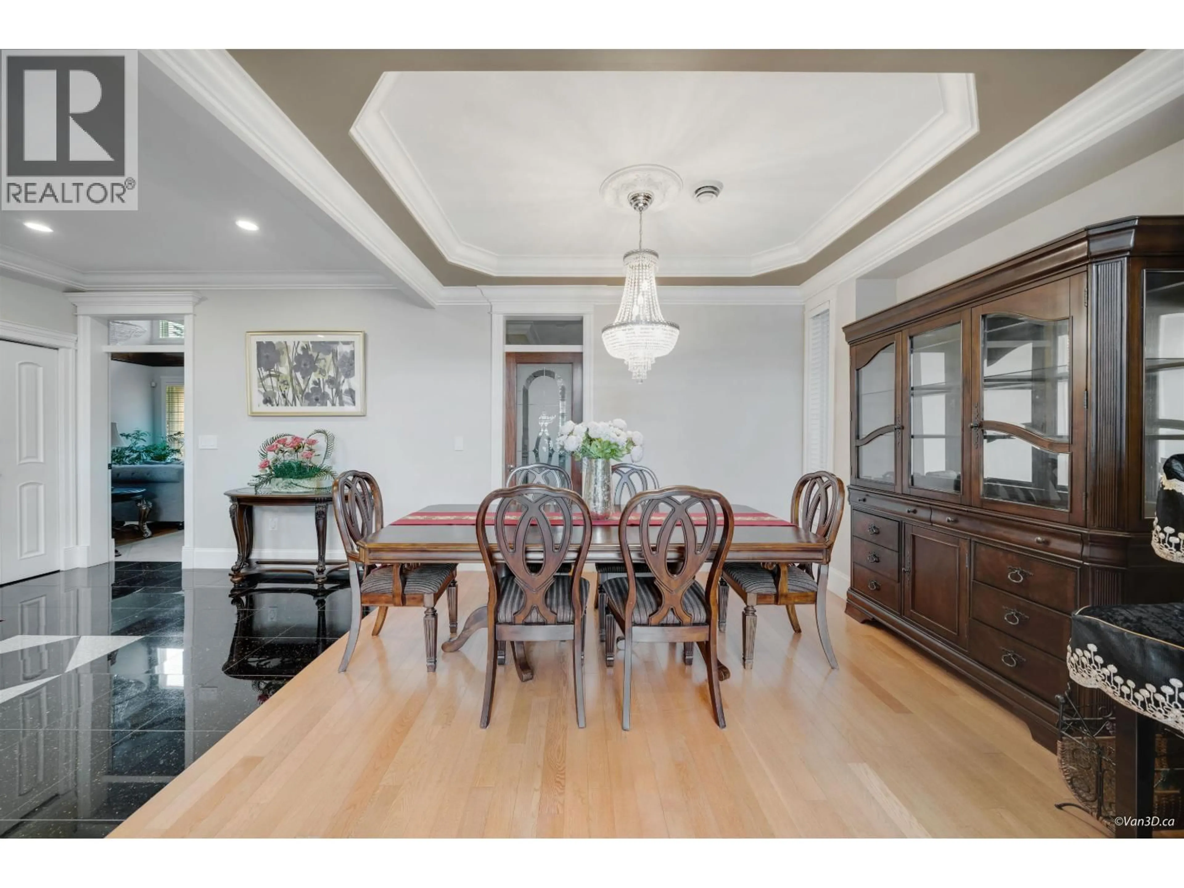 Dining room, wood/laminate floor for 8811 MINLER ROAD, Richmond British Columbia V7C3V1